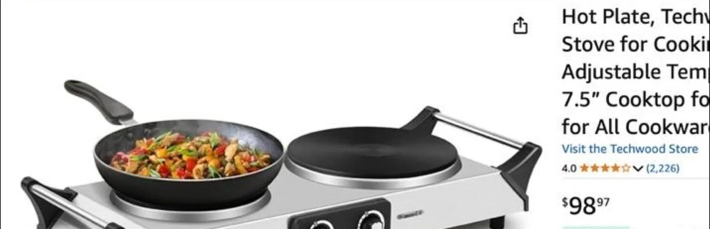 Techwood Double Hot Plate image indicator(3)