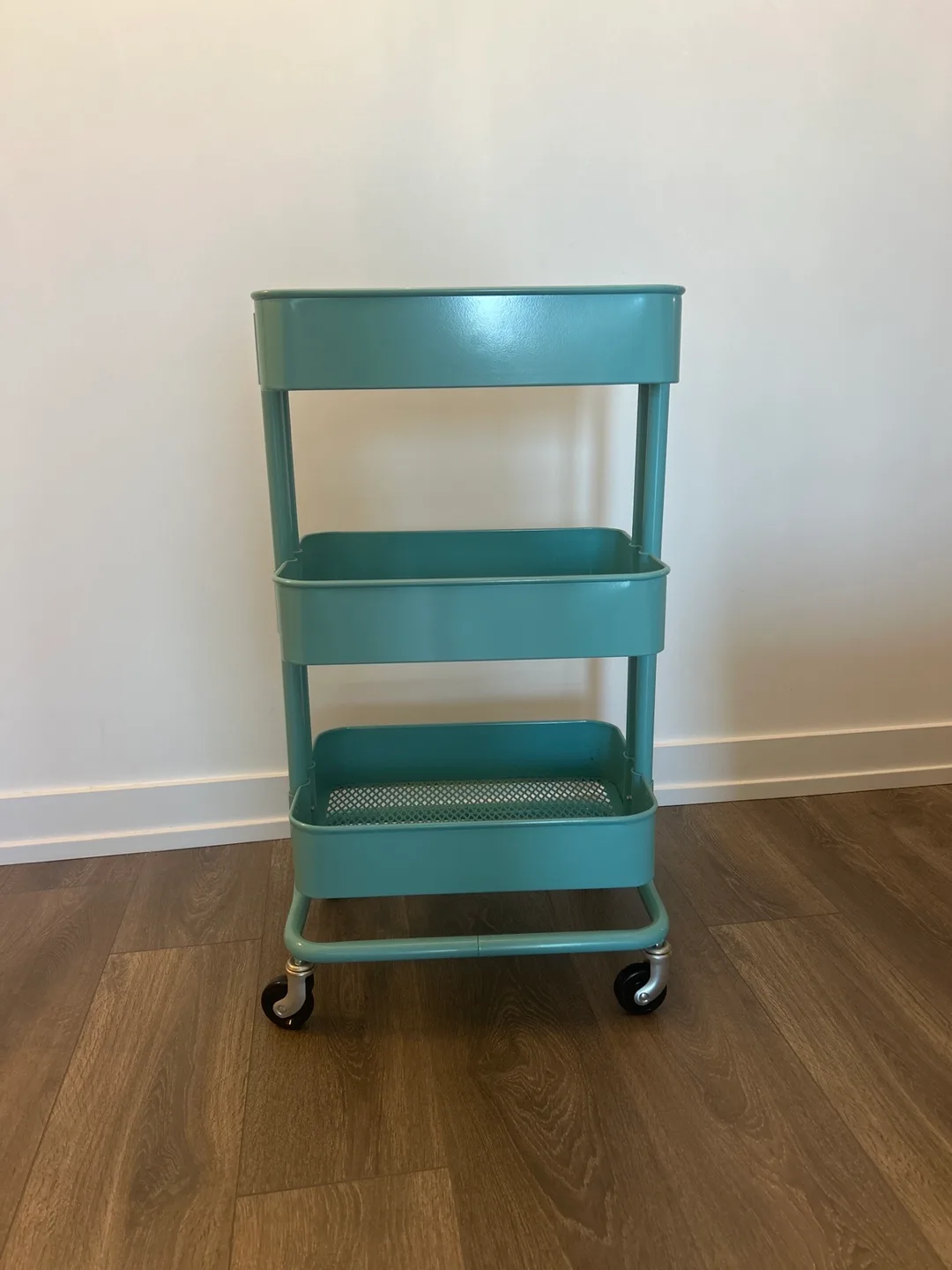 IKEA RÅSKOG Utility Cart - Turquoise thumbnail