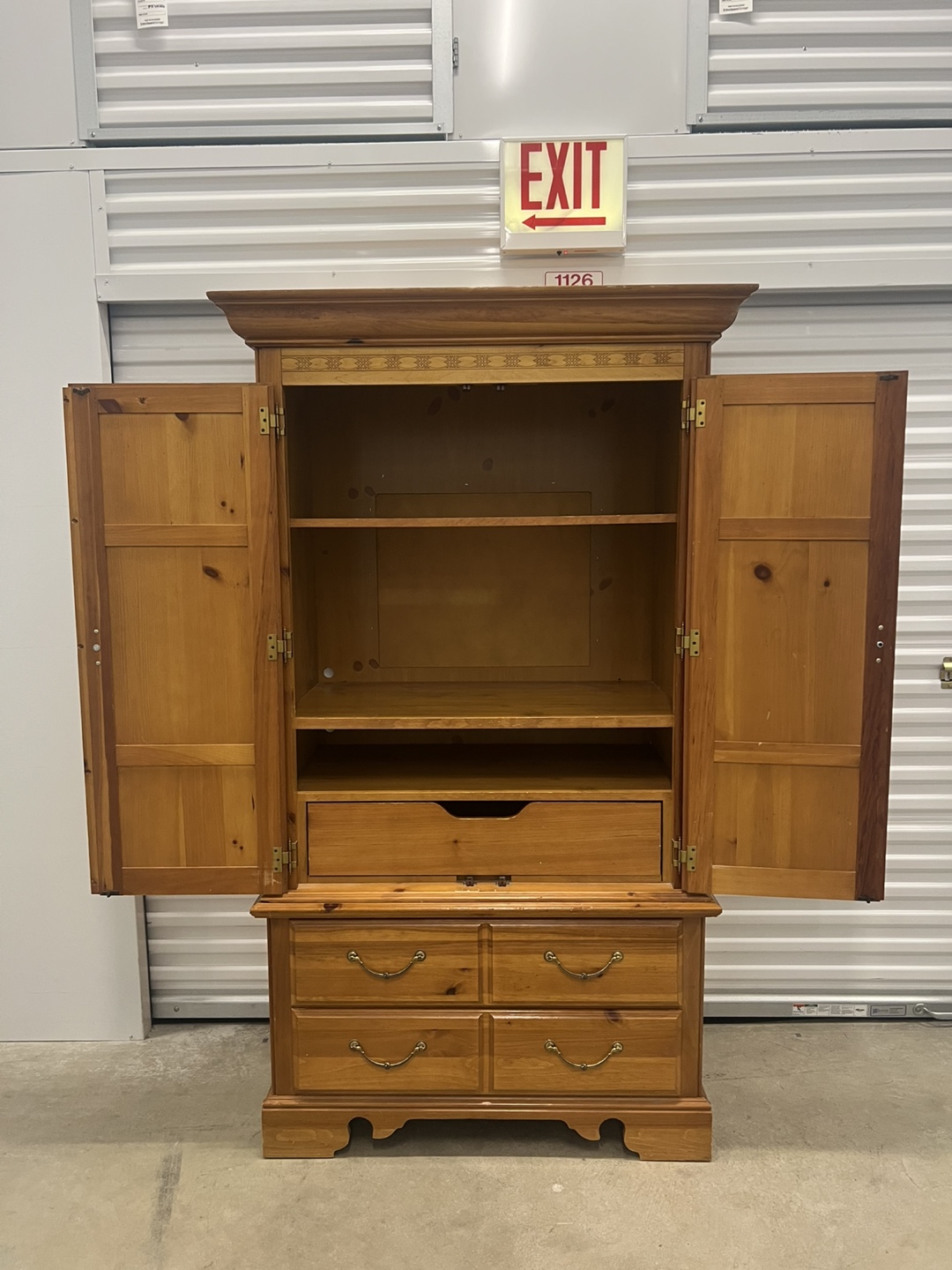 Wooden Armoire Wardrobe with Drawers - photo 2