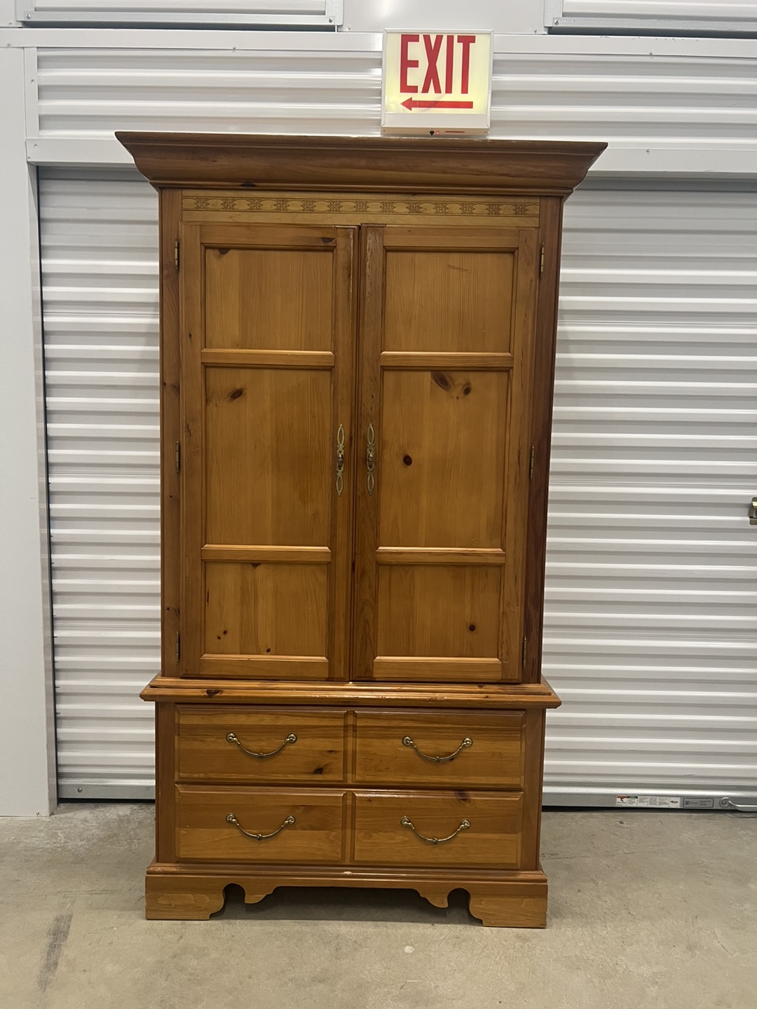 Wooden Armoire Wardrobe with Drawers