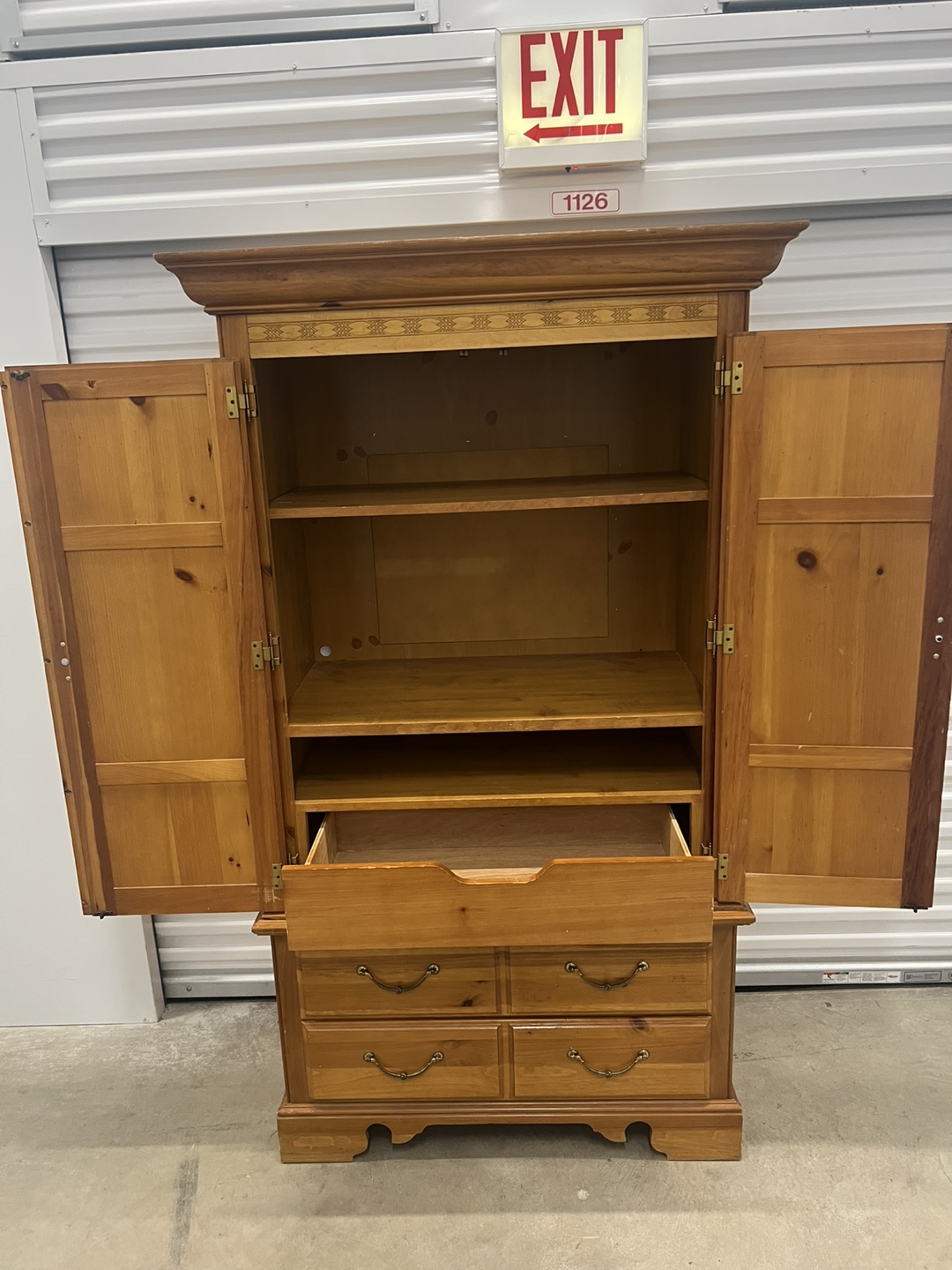 Wooden Armoire Wardrobe with Drawers - photo 4