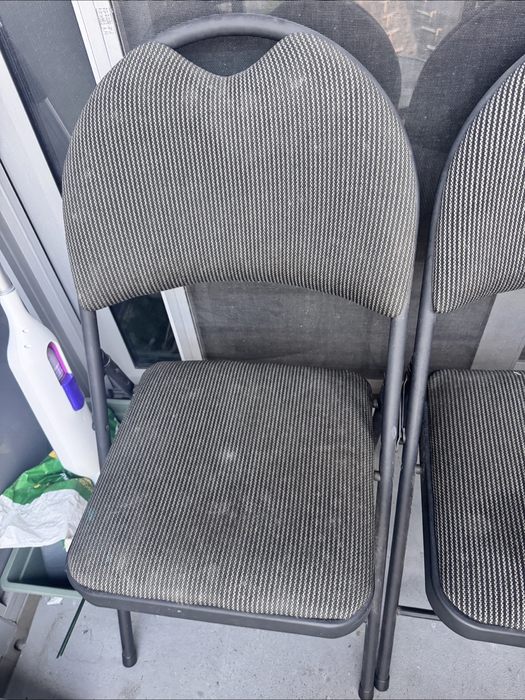 Set of 2 Folding Chairs - Grey - photo 2