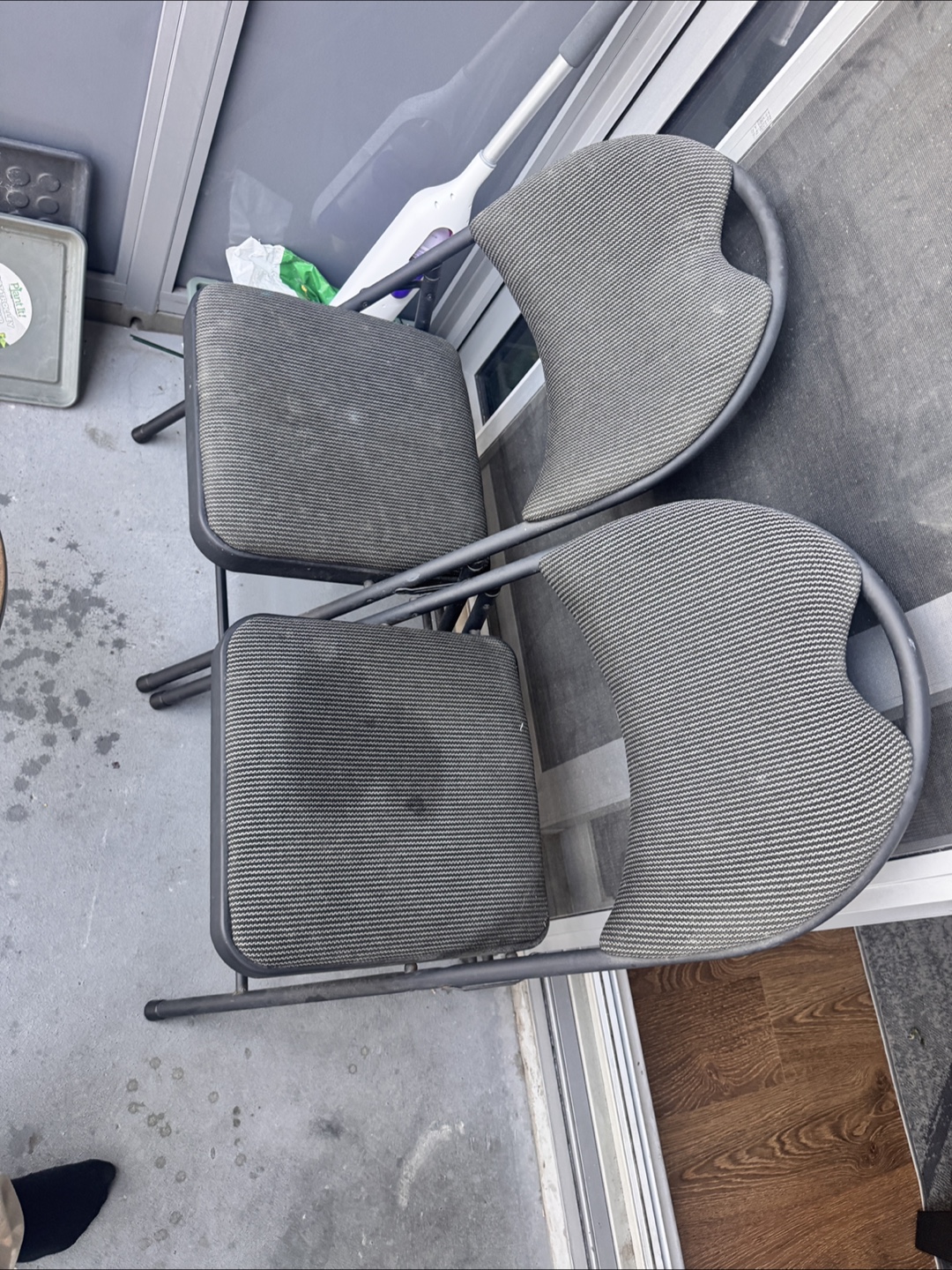 Set of 2 Folding Chairs - Grey