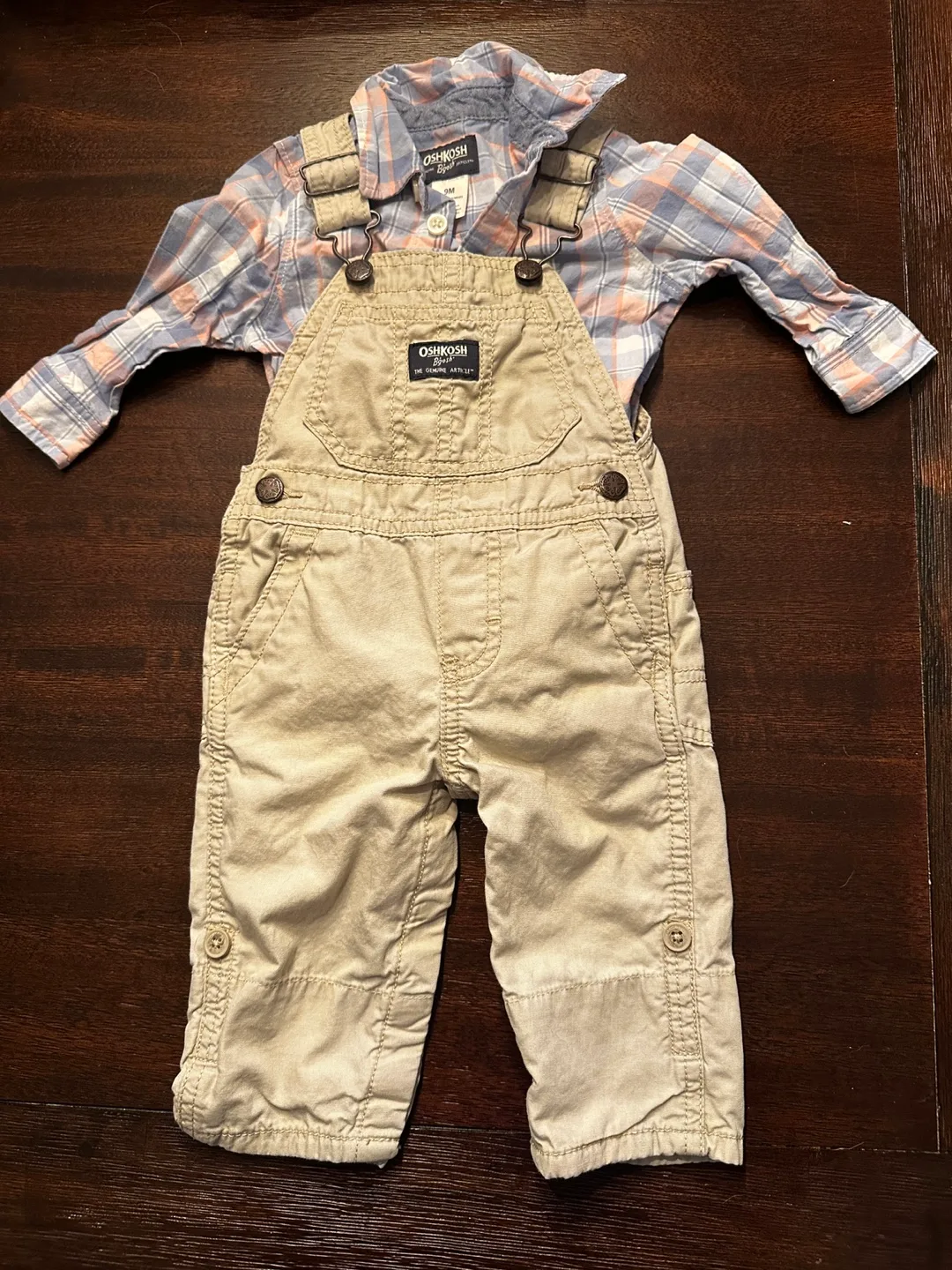 OshKosh B'gosh 9M Overalls & Shirt Set thumbnail