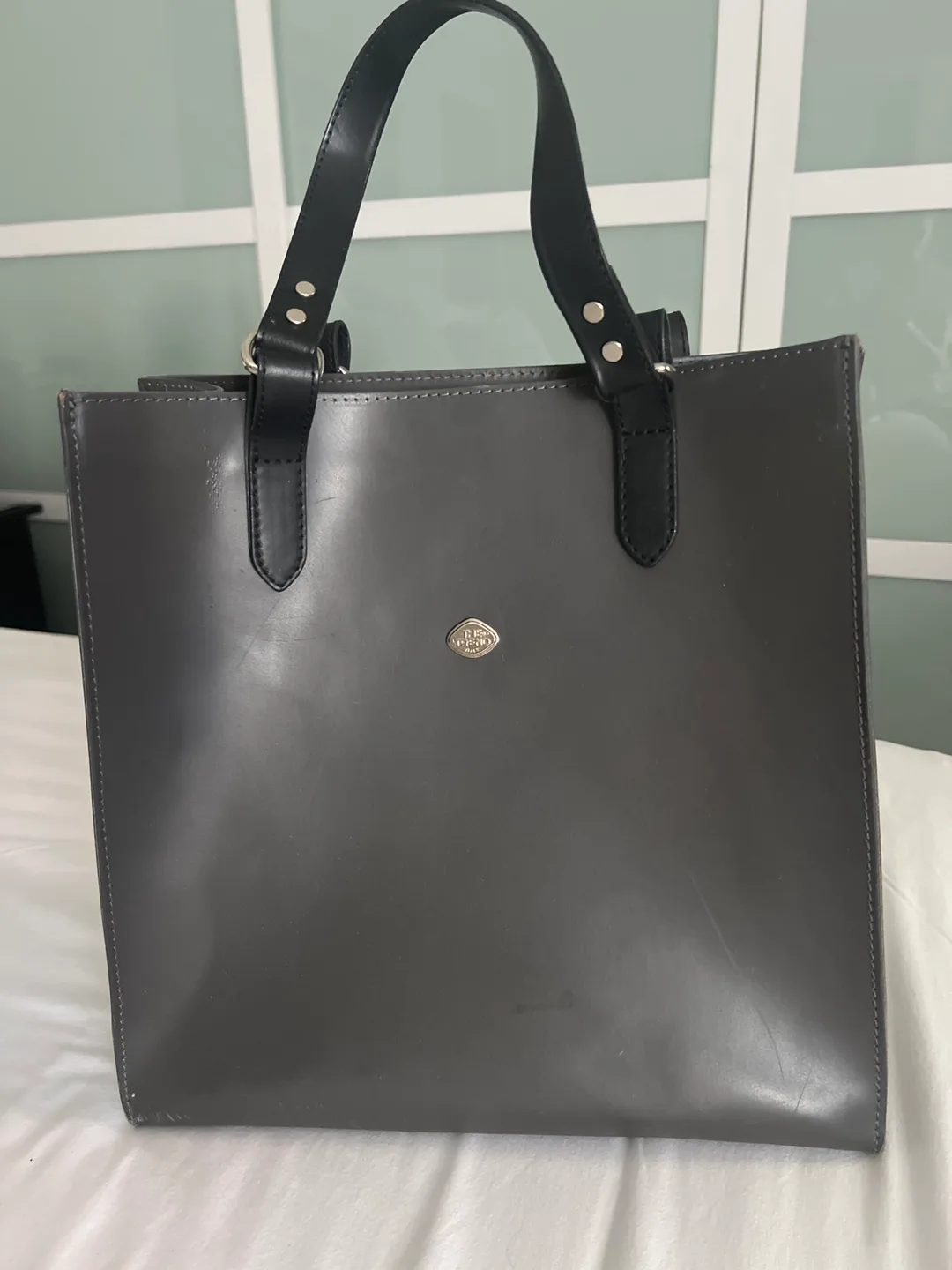 Fendi Grey Leather Tote Bag thumbnail