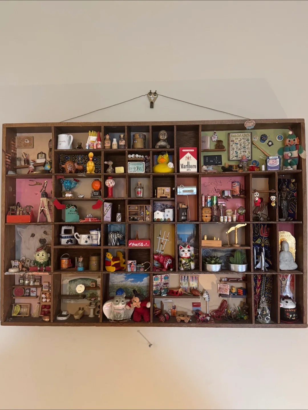 Vintage wooden shadow box thumbnail