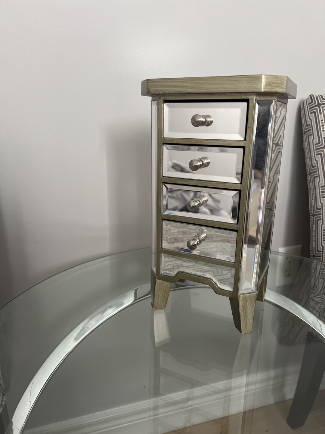 Mirrored 4-Drawer Jewellery Box