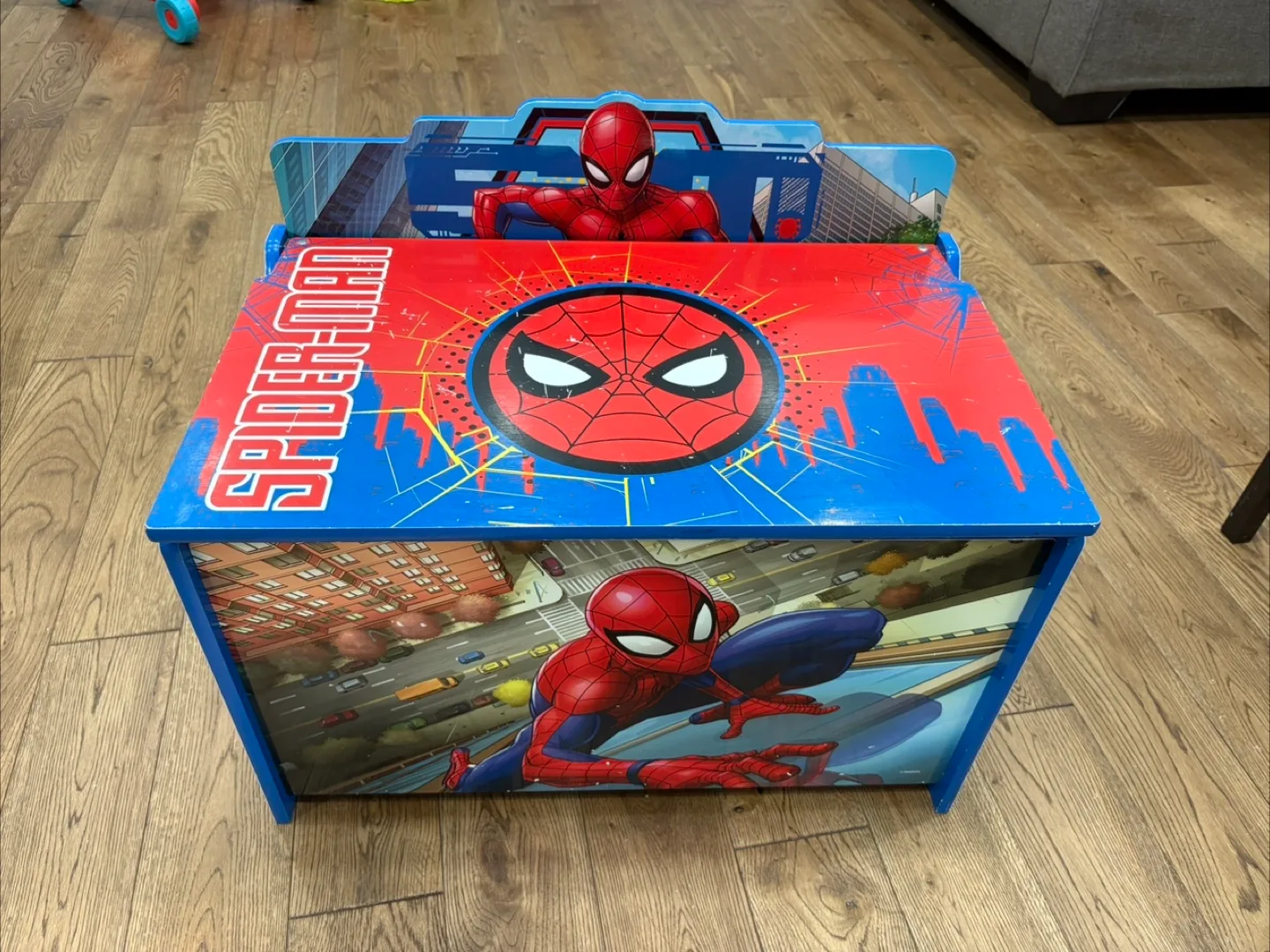 Spider-Man wood toy box thumbnail