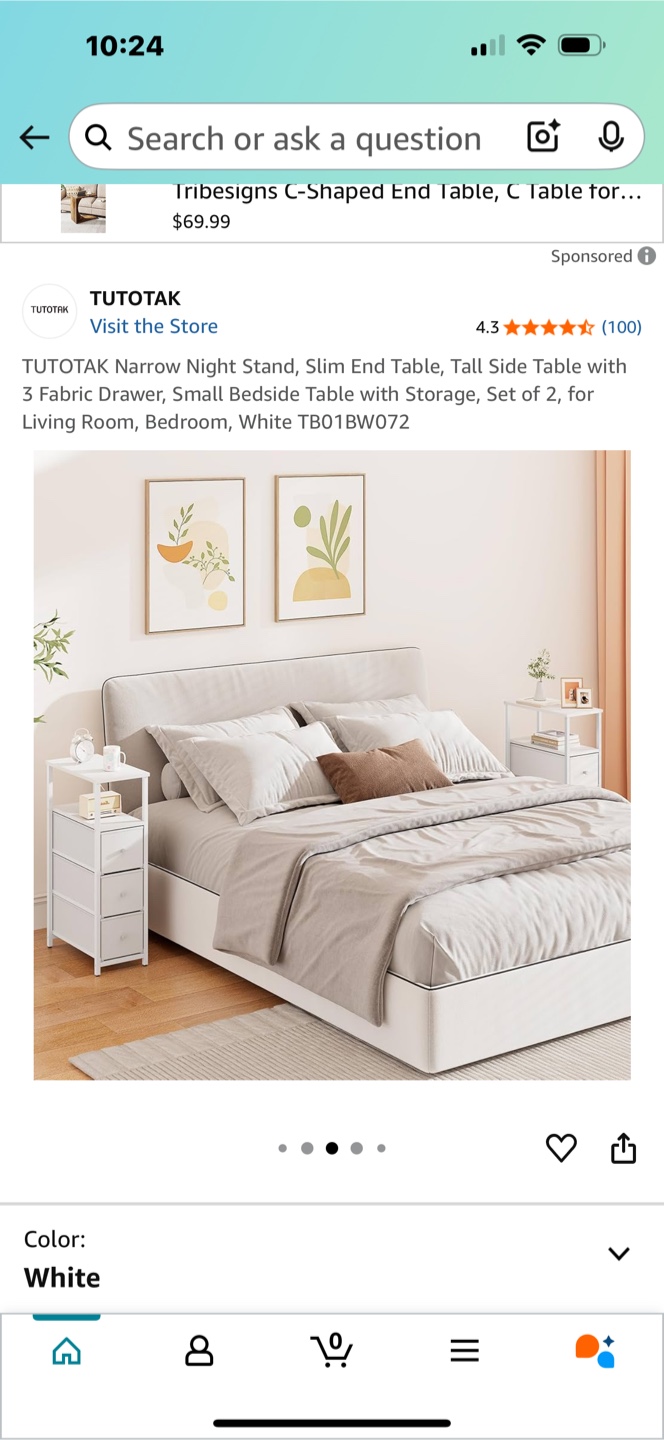 2 slim side tables - photo 2