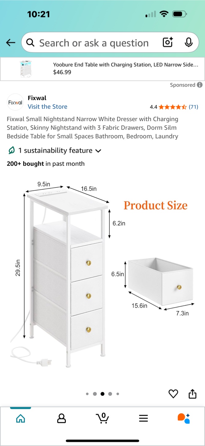 2 slim side tables - photo 3