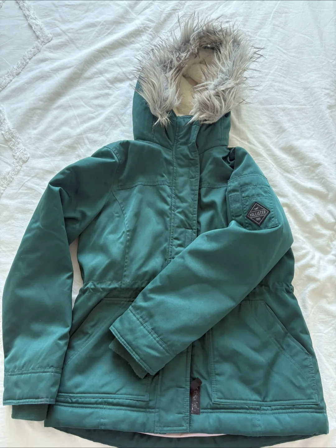Hollister Green Winter Parka - Size M