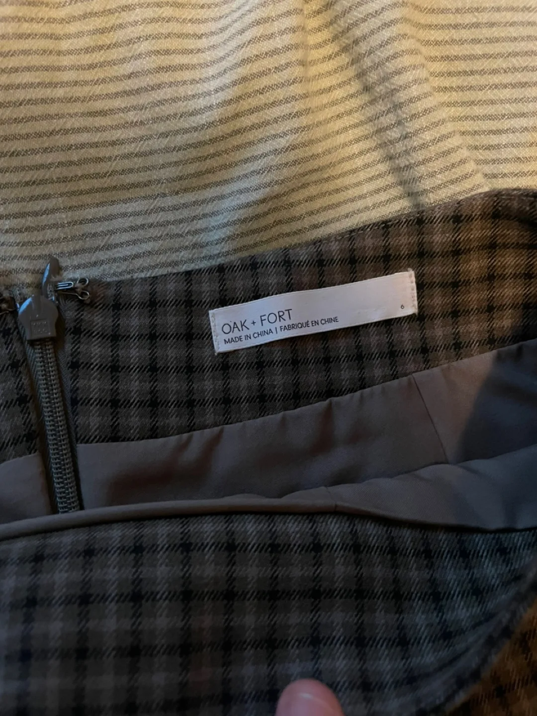 Oak + Fort Plaid Mini Skirt - Size 6 image indicator(3)