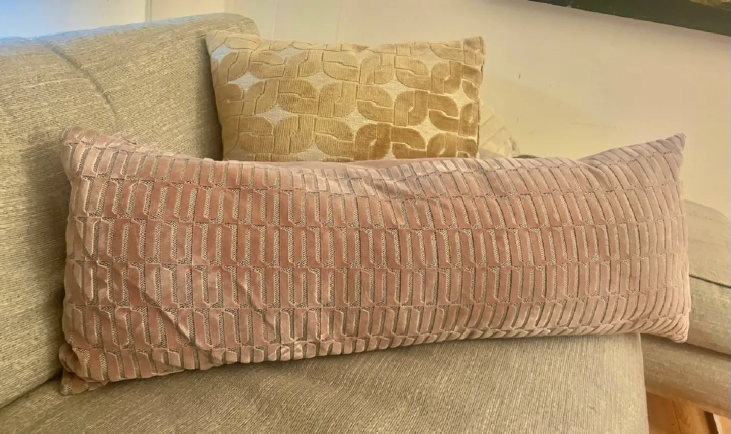 Pink Lumber Velvet Pillow thumbnail