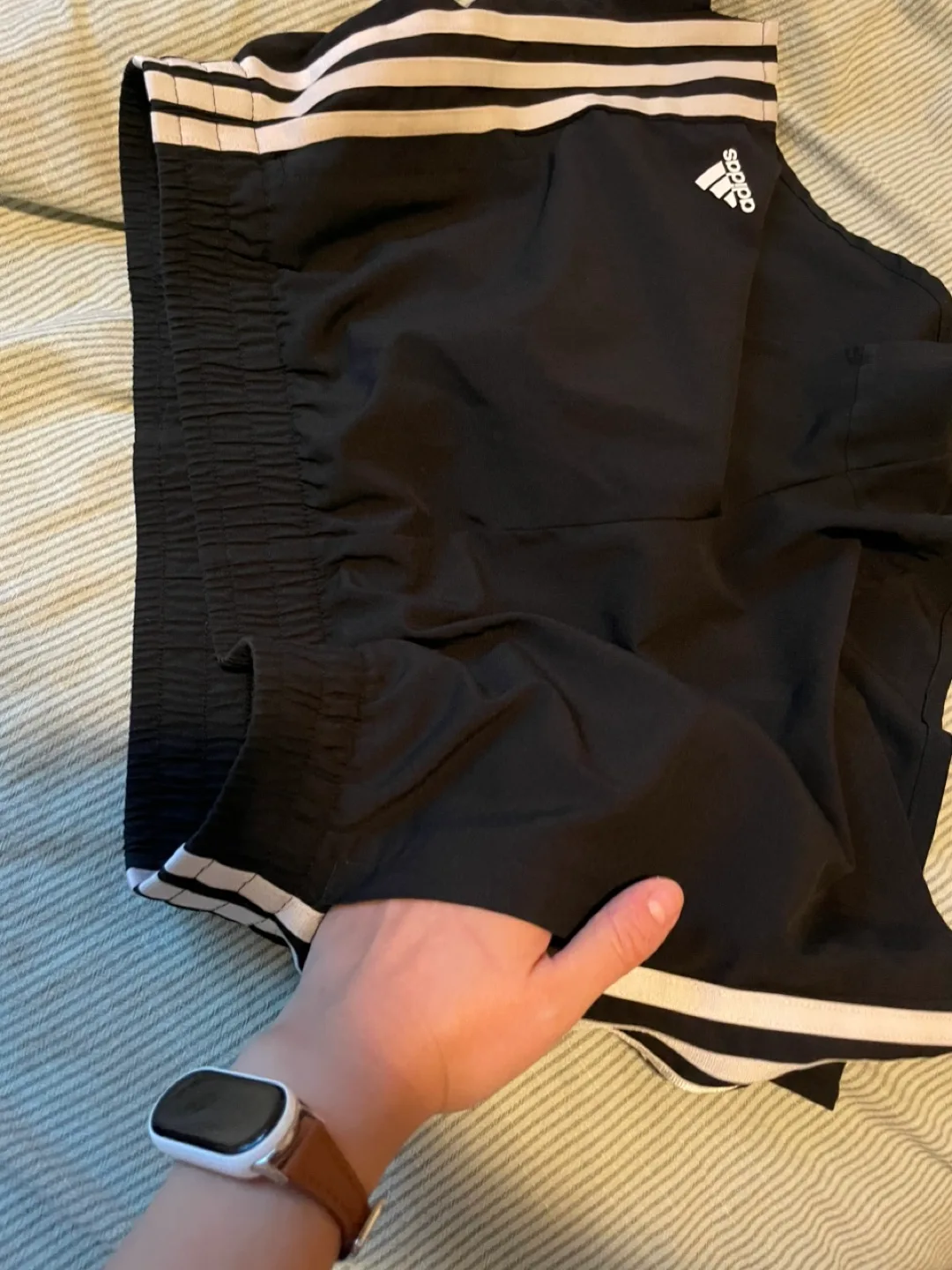 Adidas Black Shorts with pockets- Size S image indicator(4)