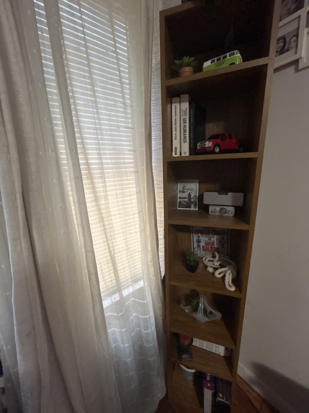 Tall Wooden Bookshelf