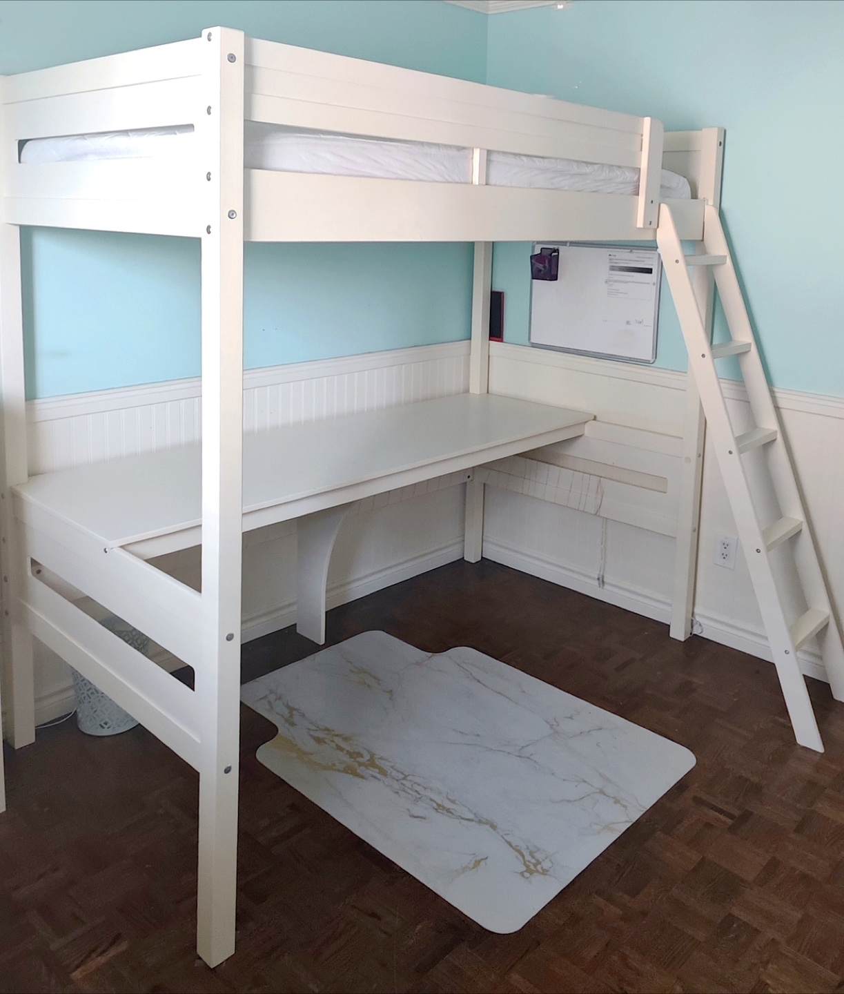 Everiz Twin Solid Wood Loft Bed with Desk - photo 5