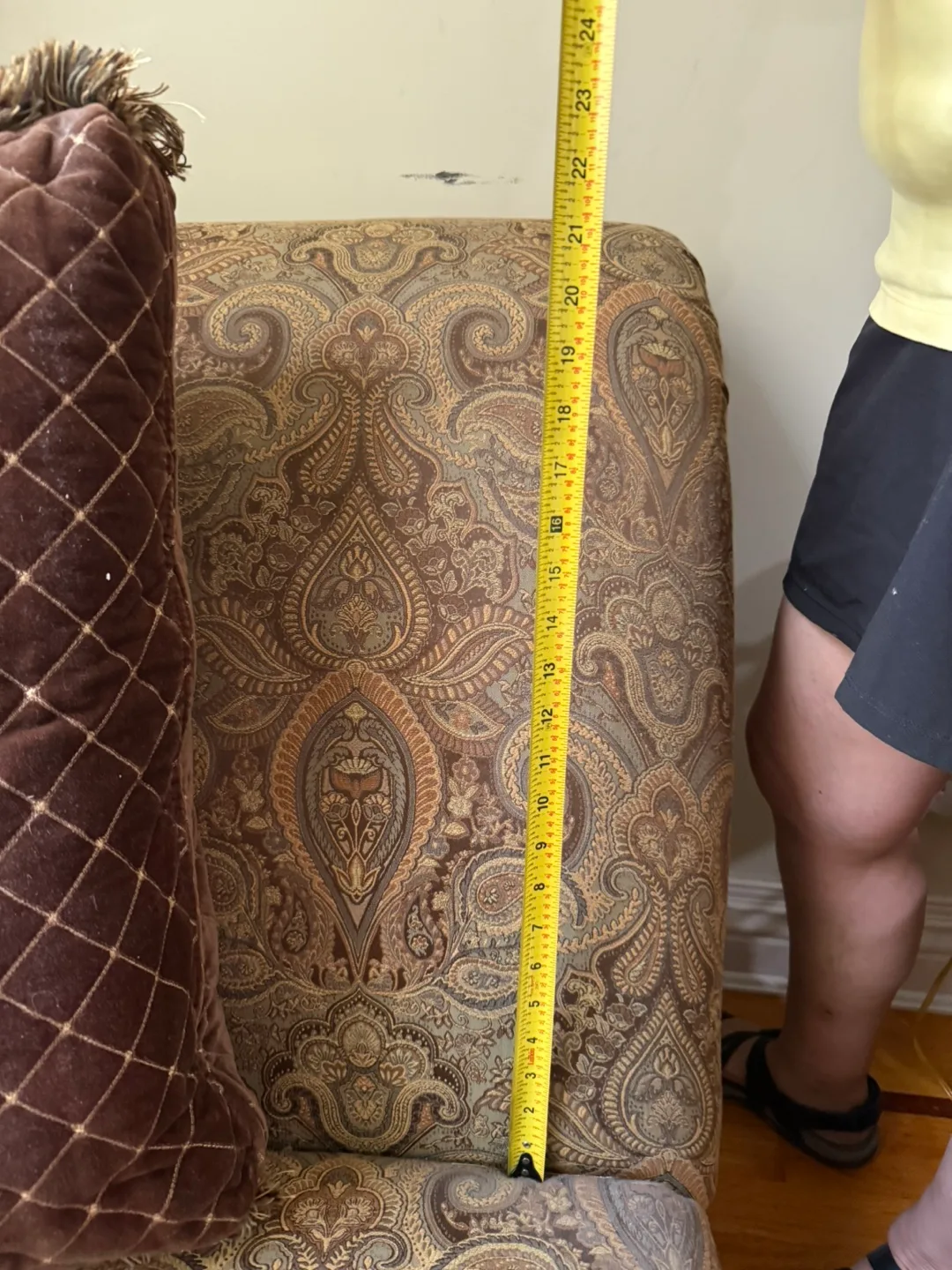 Paisley Chaise Lounge with Brown Cushion image indicator(3)