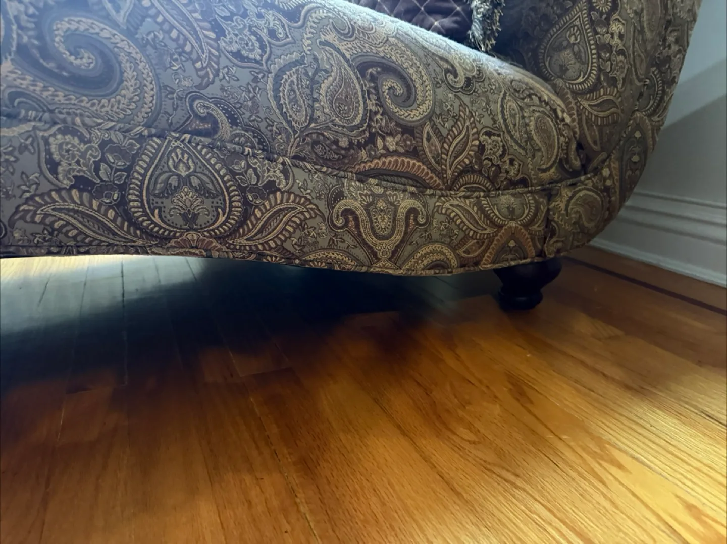 Paisley Chaise Lounge with Brown Cushion image indicator(8)