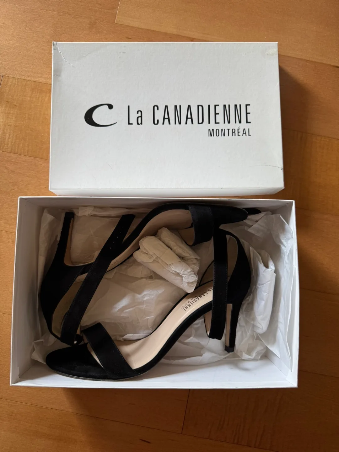 La Canadienne Black Suede Heels thumbnail