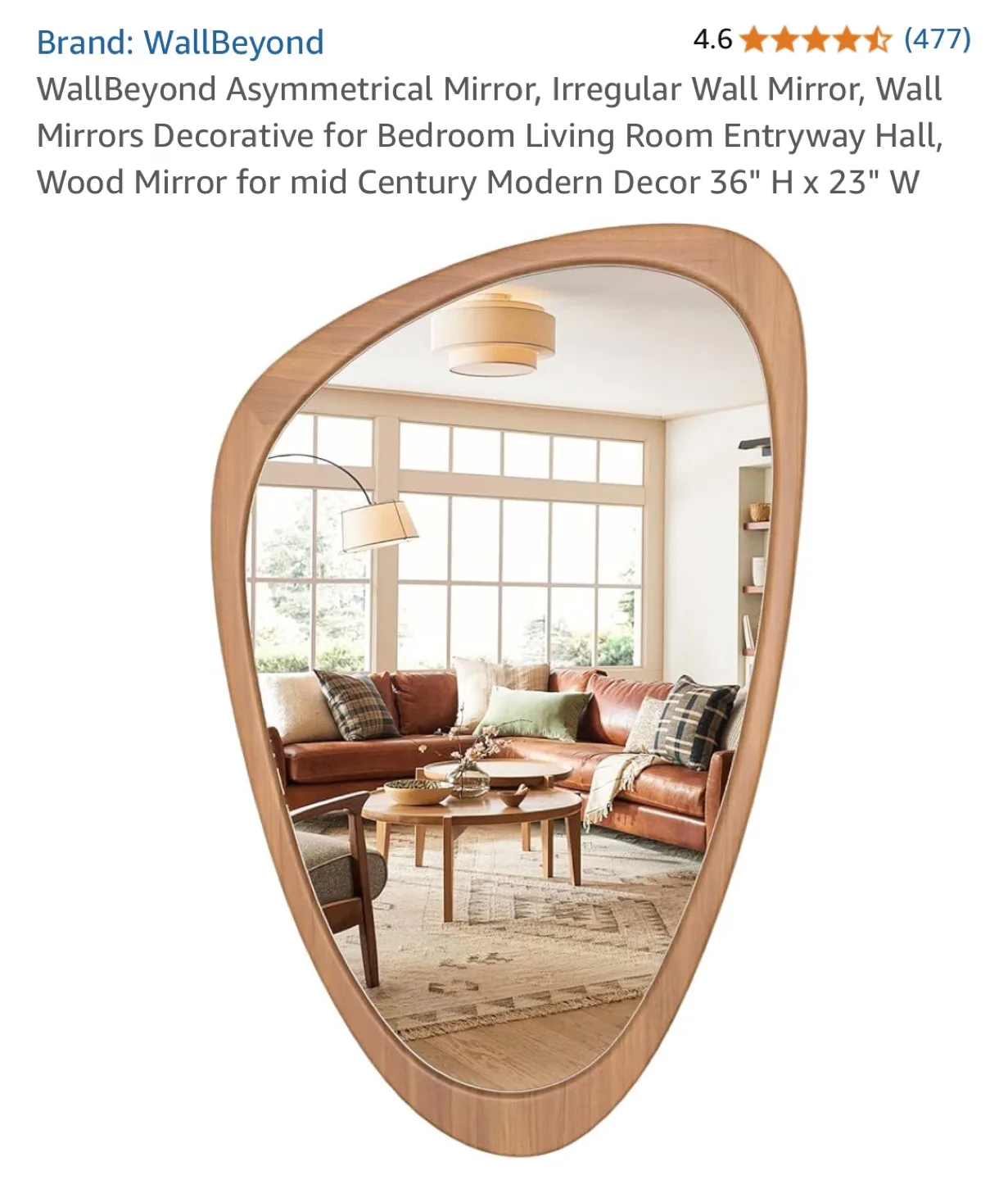 WallBeyond Asymmetrical Wall Mirror 36" x 23" thumbnail