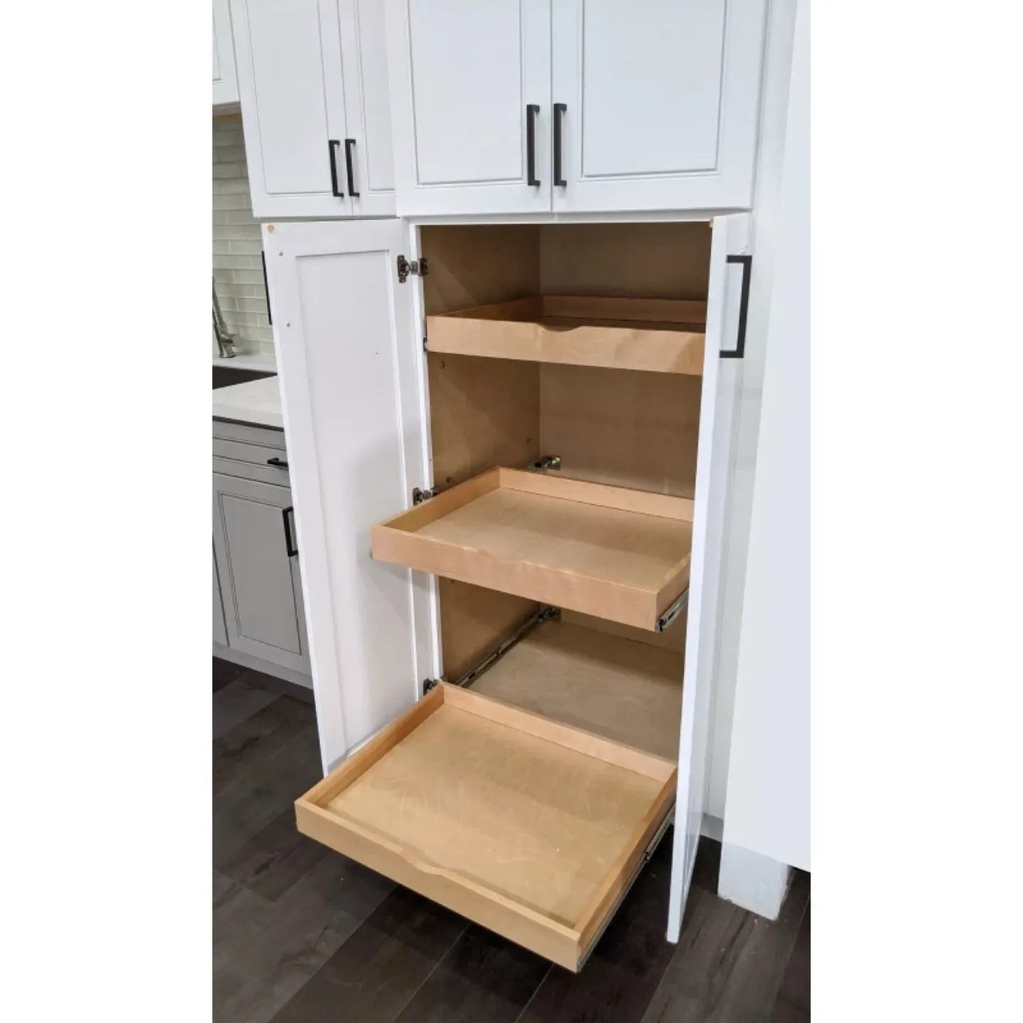 Kitchen cabinet Bottom Mount Drawer full extension, wood image indicator(3)