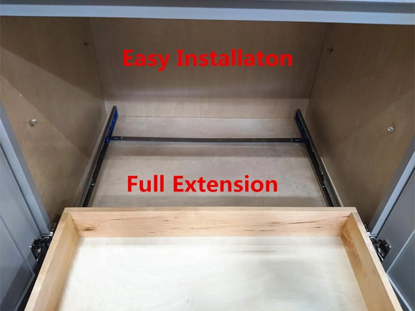 Kitchen cabinet Bottom Mount Drawer full extension, wood image indicator(5)