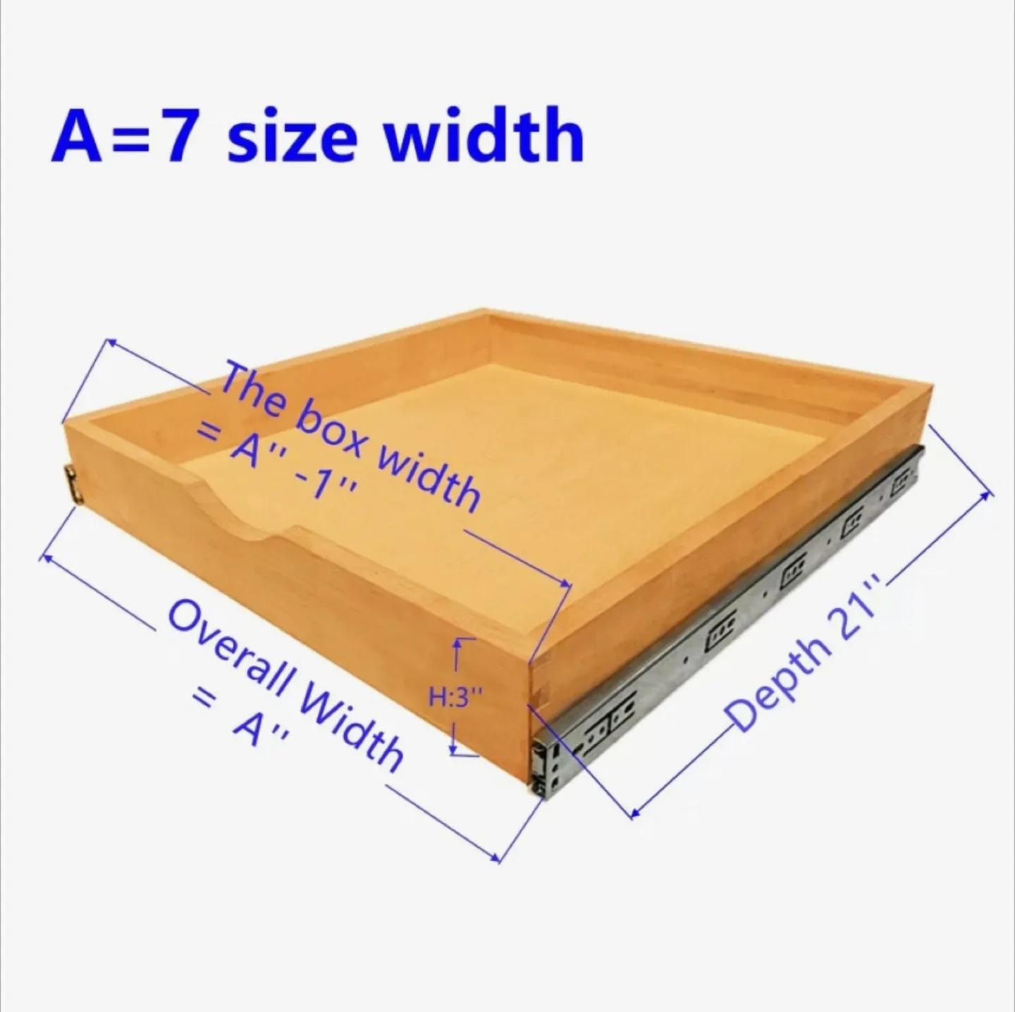 Kitchen cabinet Bottom Mount Drawer full extension, wood image indicator(9)