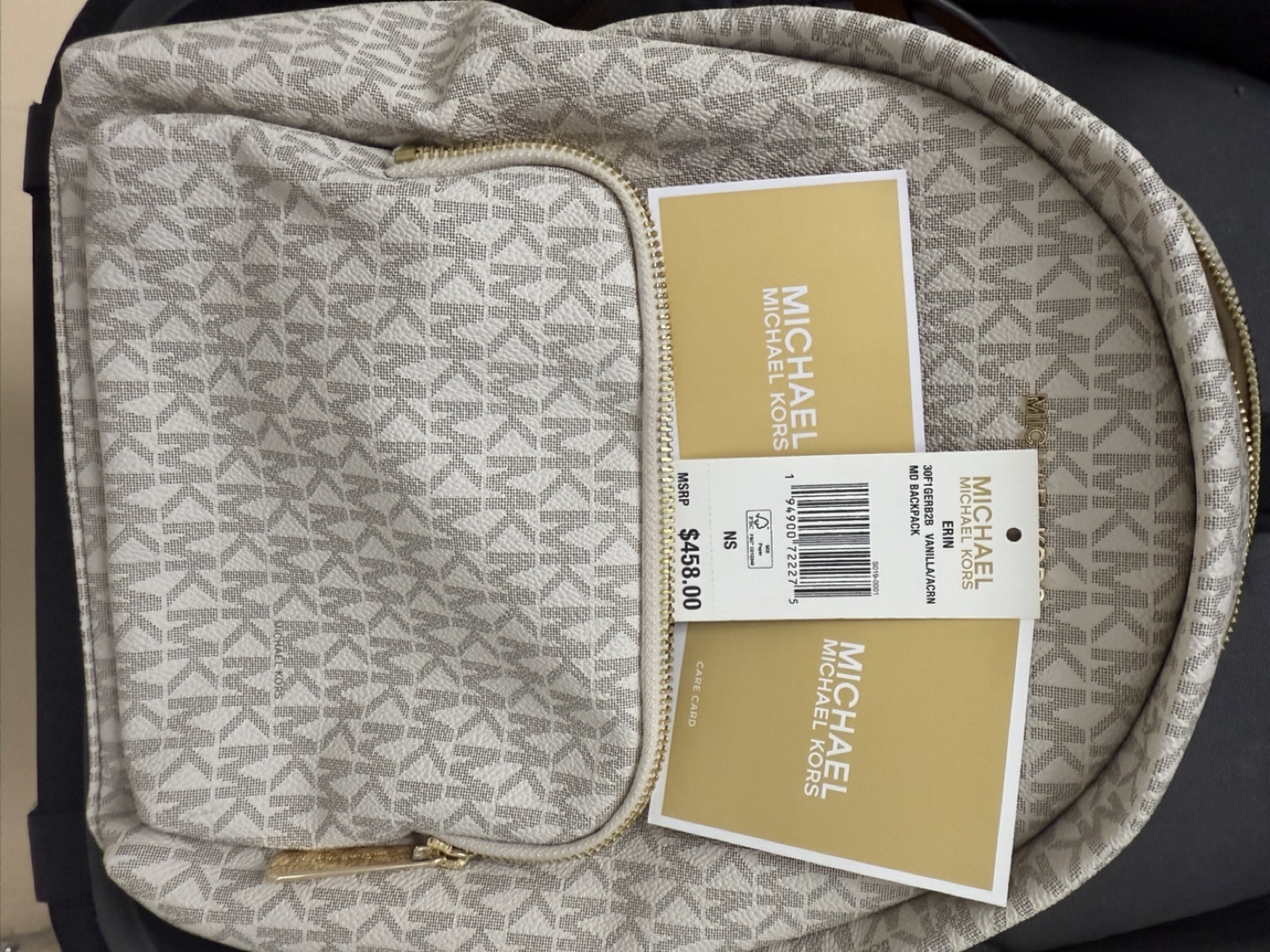 Michael Kors Erin MD Backpack - Vanilla/Acorn - photo 5