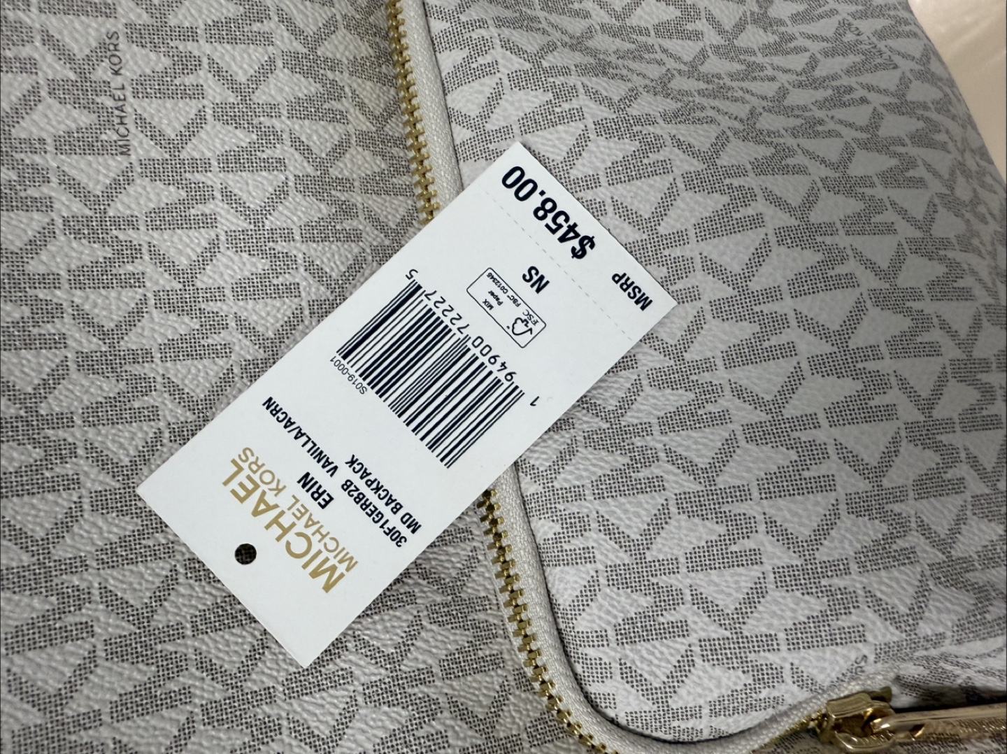 Michael Kors Erin MD Backpack - Vanilla/Acorn - photo 4