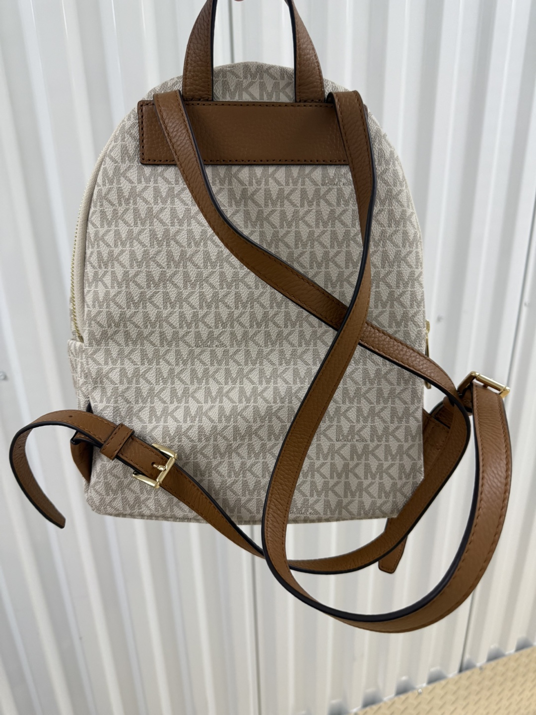 Michael Kors Erin MD Backpack - Vanilla/Acorn - photo 2