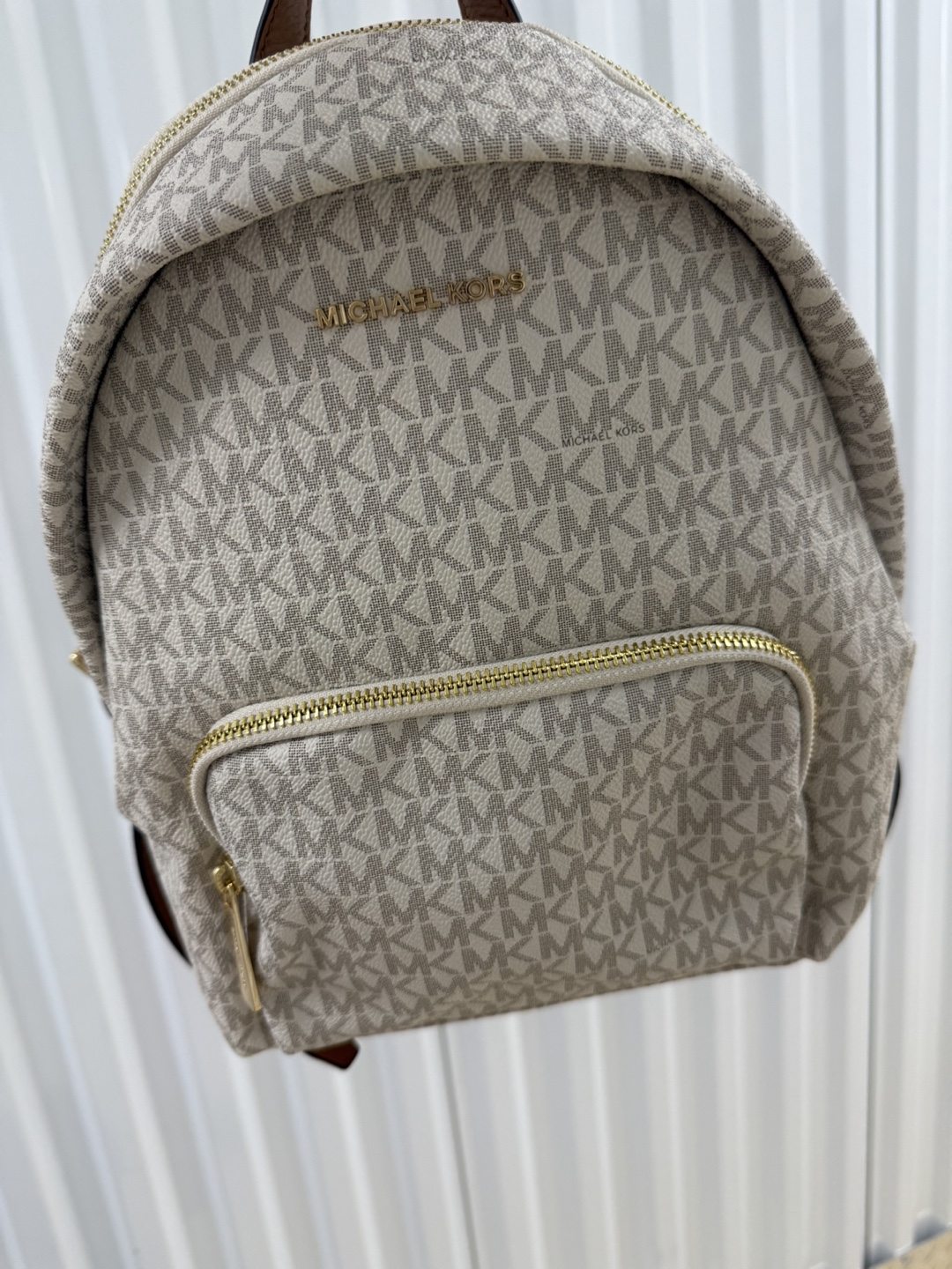 Michael Kors Erin MD Backpack - Vanilla/Acorn