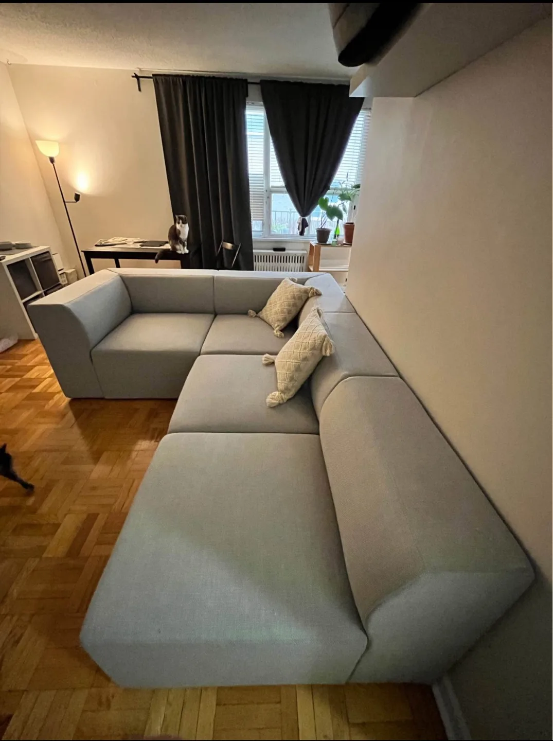 Light grey Cozey Atmosphere Modular sectional Sofa image indicator(5)