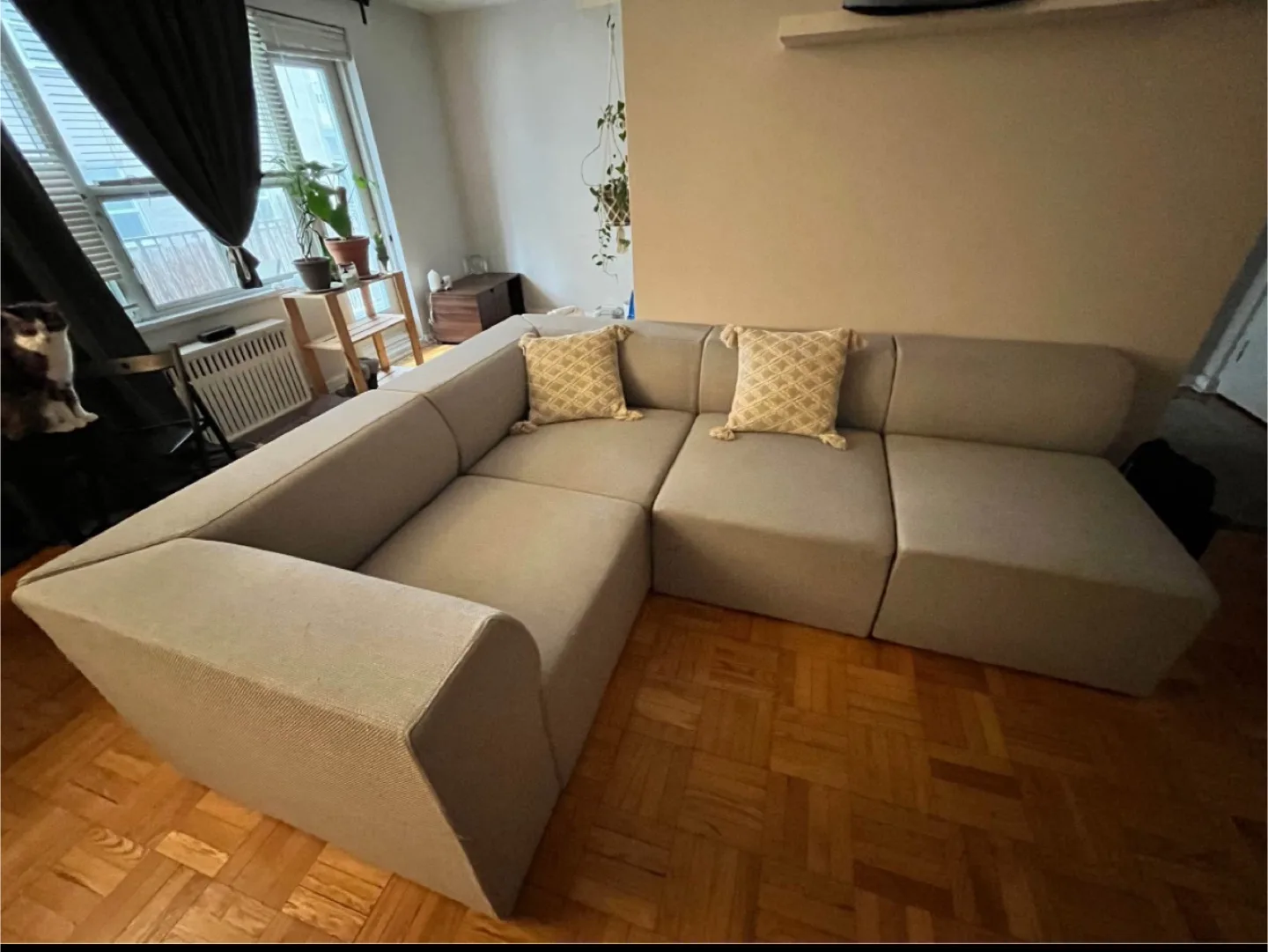 Light grey Cozey Atmosphere Modular sectional Sofa image indicator(3)