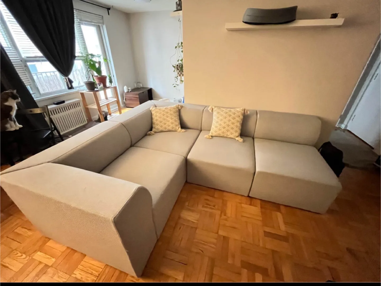 Light grey Cozey Atmosphere Modular sectional Sofa image indicator(6)