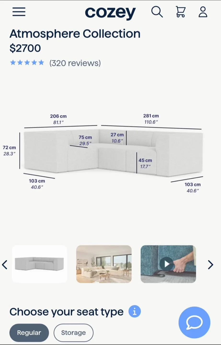 Light grey Cozey Atmosphere Modular sectional Sofa image indicator(7)