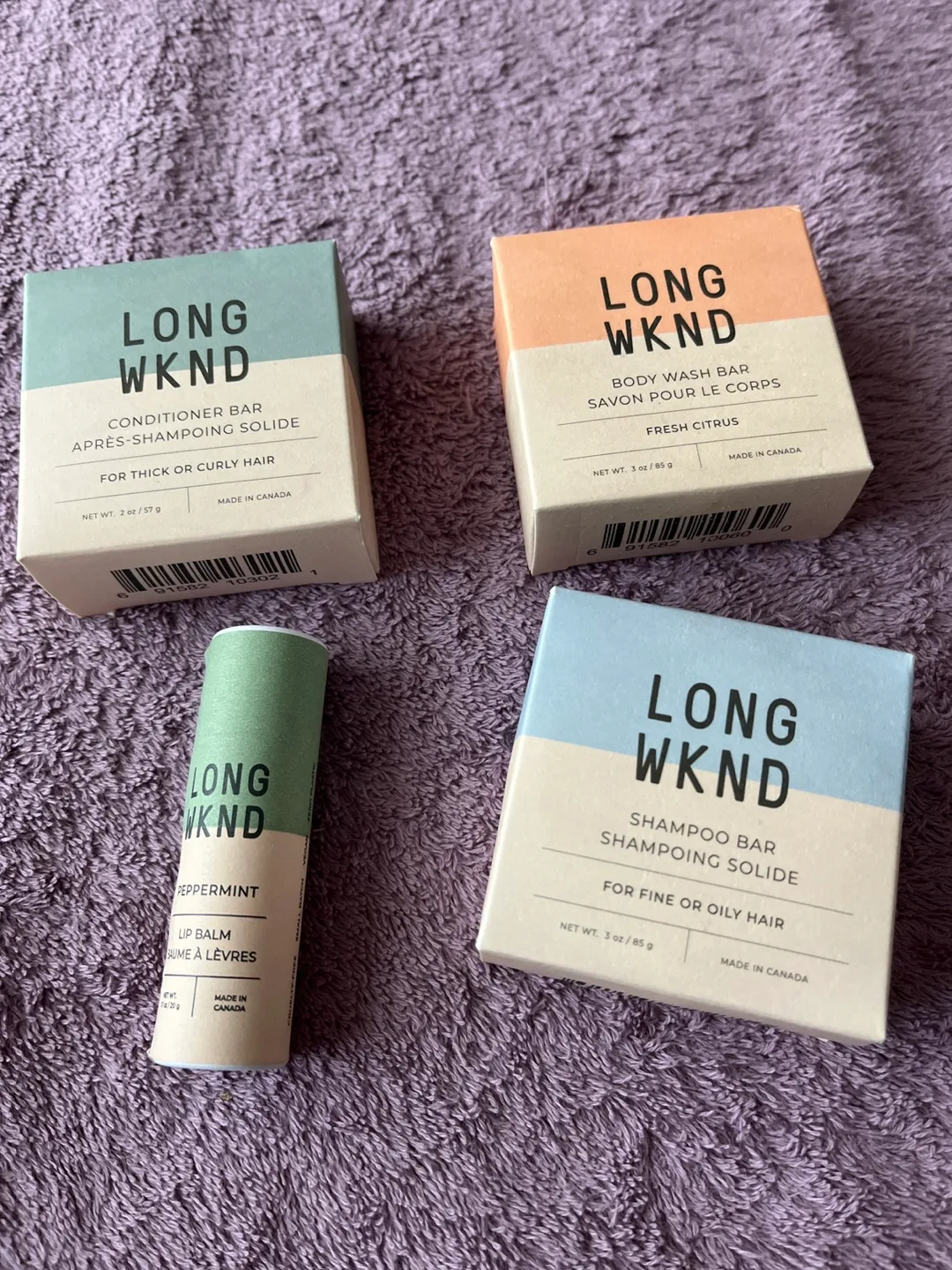 🇨🇦 Long Wknd Shampoo, Conditioner, Body Wash Bar & Lip Balm thumbnail