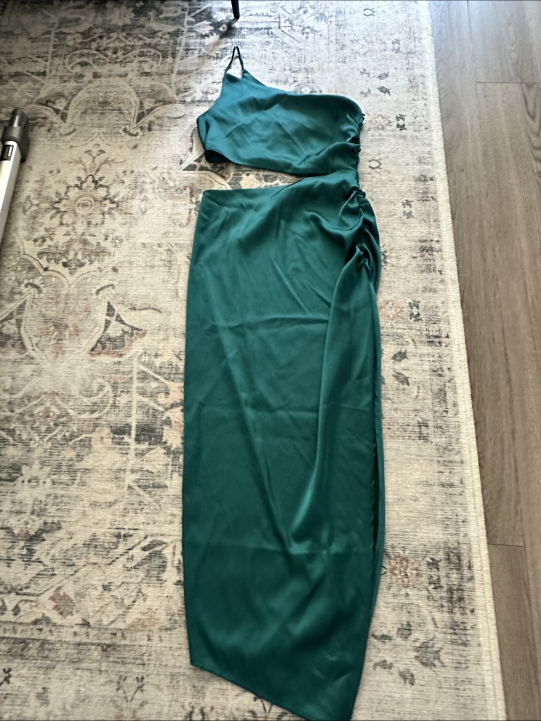 Dynamite Green Cutout Asymmetric Dress