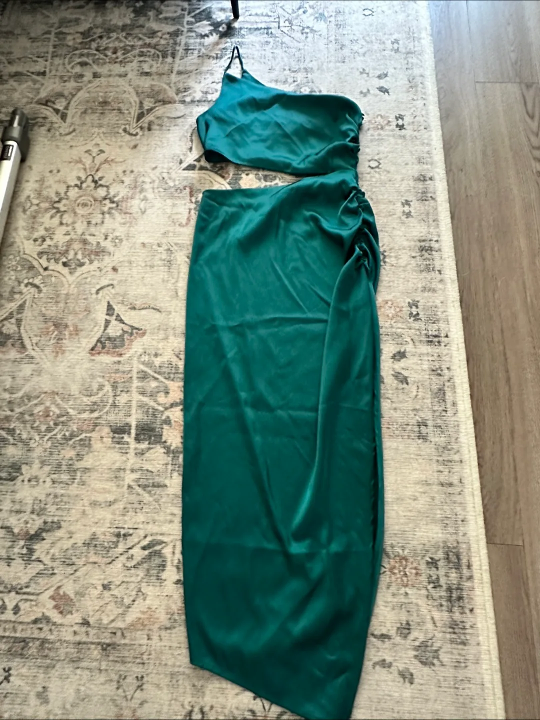 Dynamite Green Cutout Asymmetric Dress