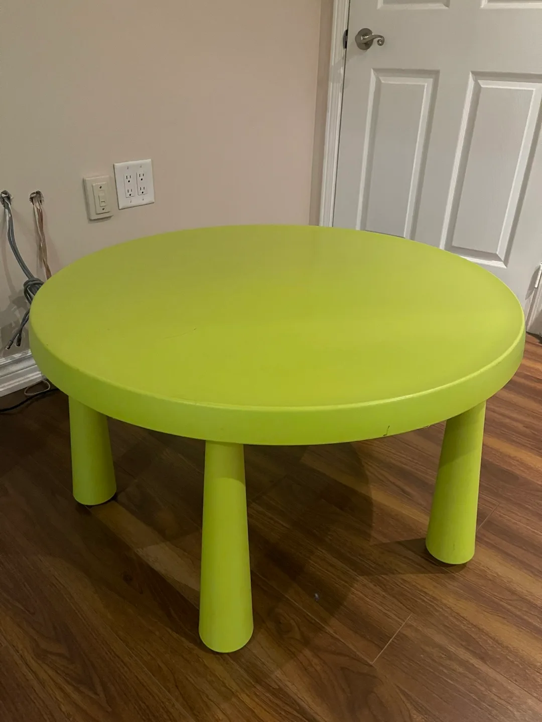 IKEA MAMMUT kids table in great condition with one chair thumbnail
