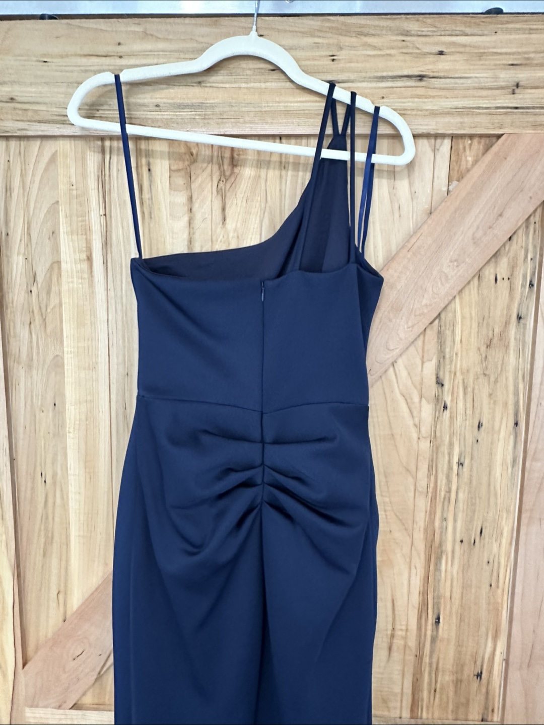 Navy Blue One-Shoulder Gown - photo 4