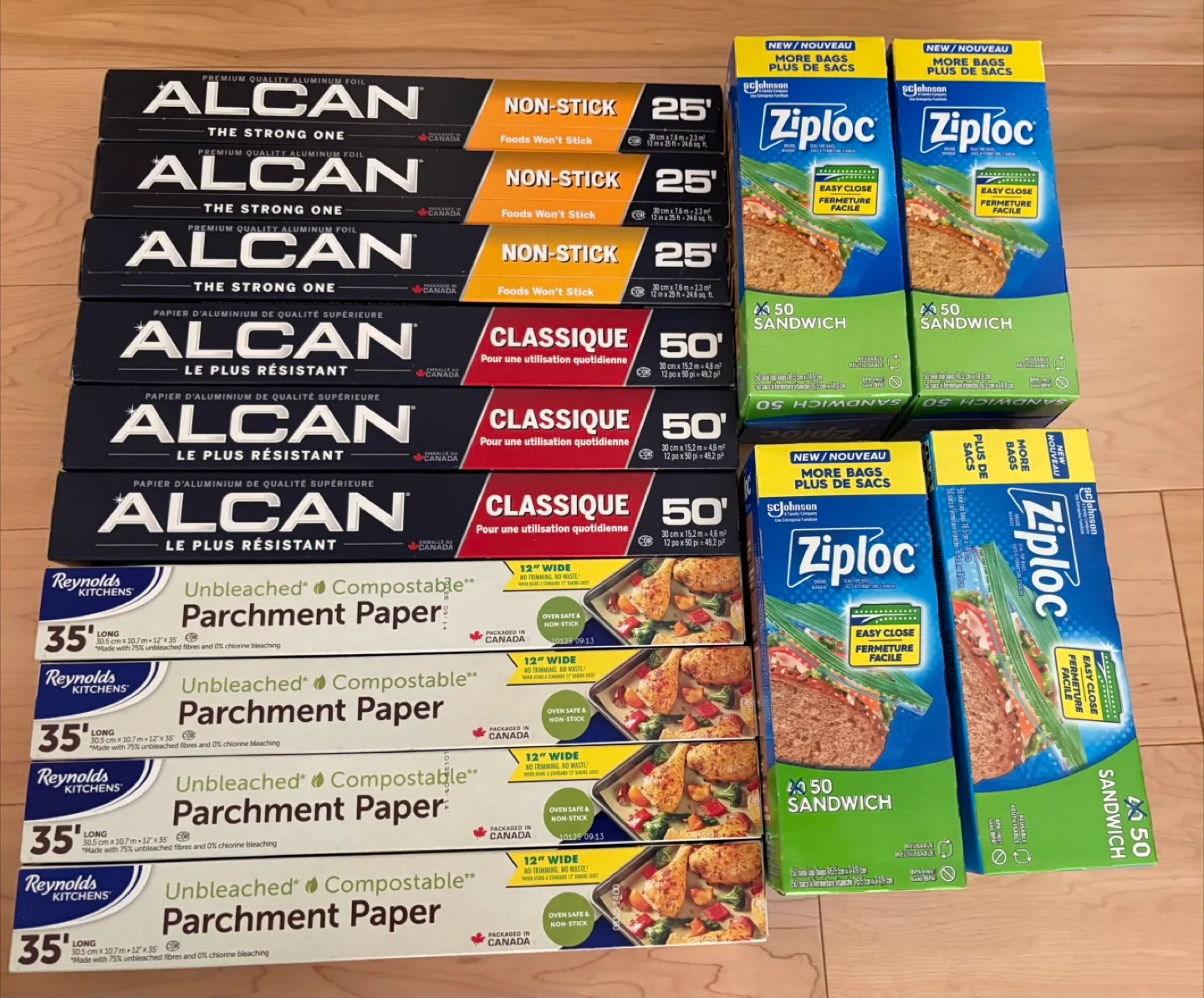 Alcan Foil, Ziploc Bags,  Parchment Paper thumbnail