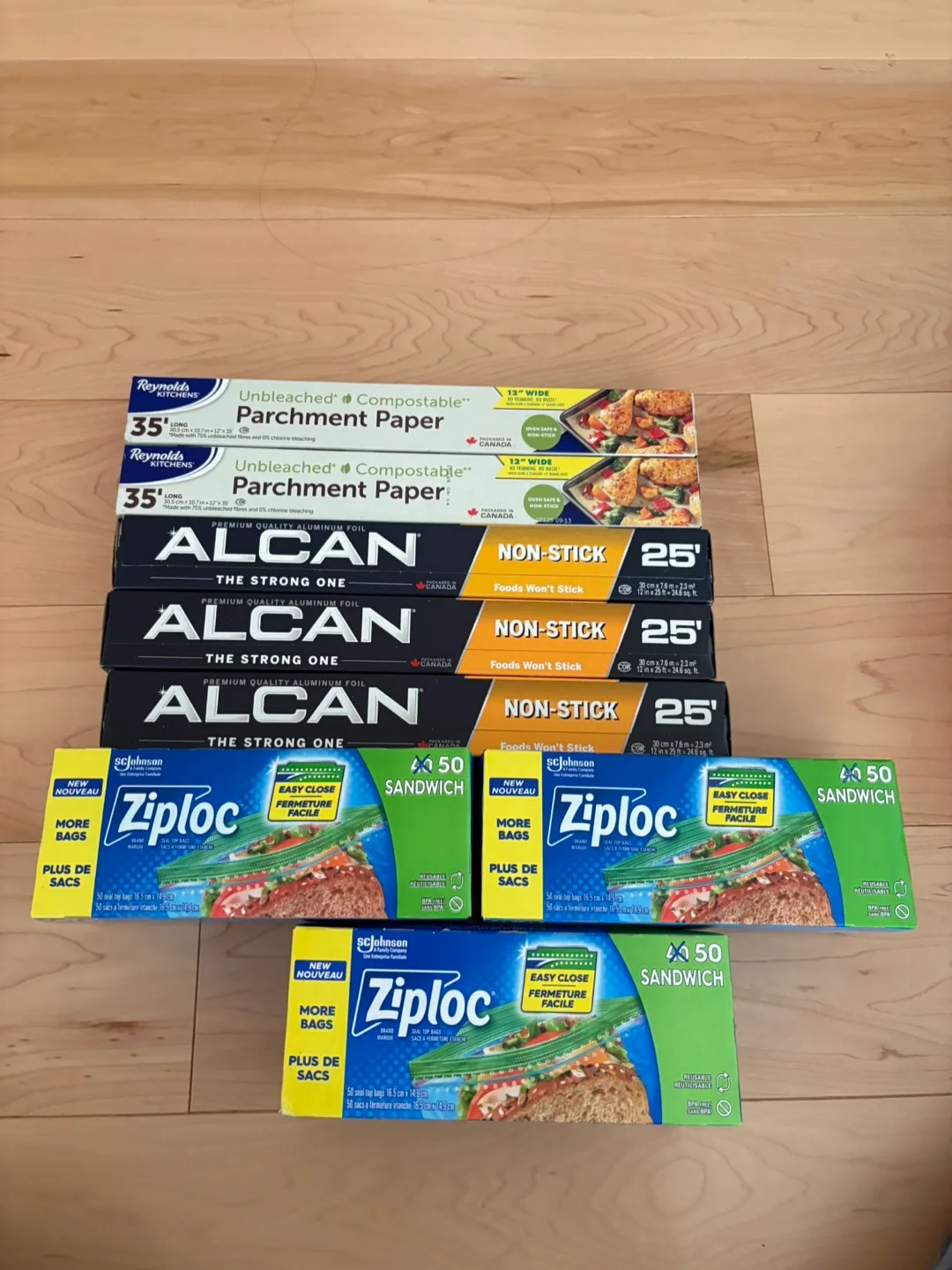 Parchment Paper, Alcan Foil, Ziploc Bags thumbnail