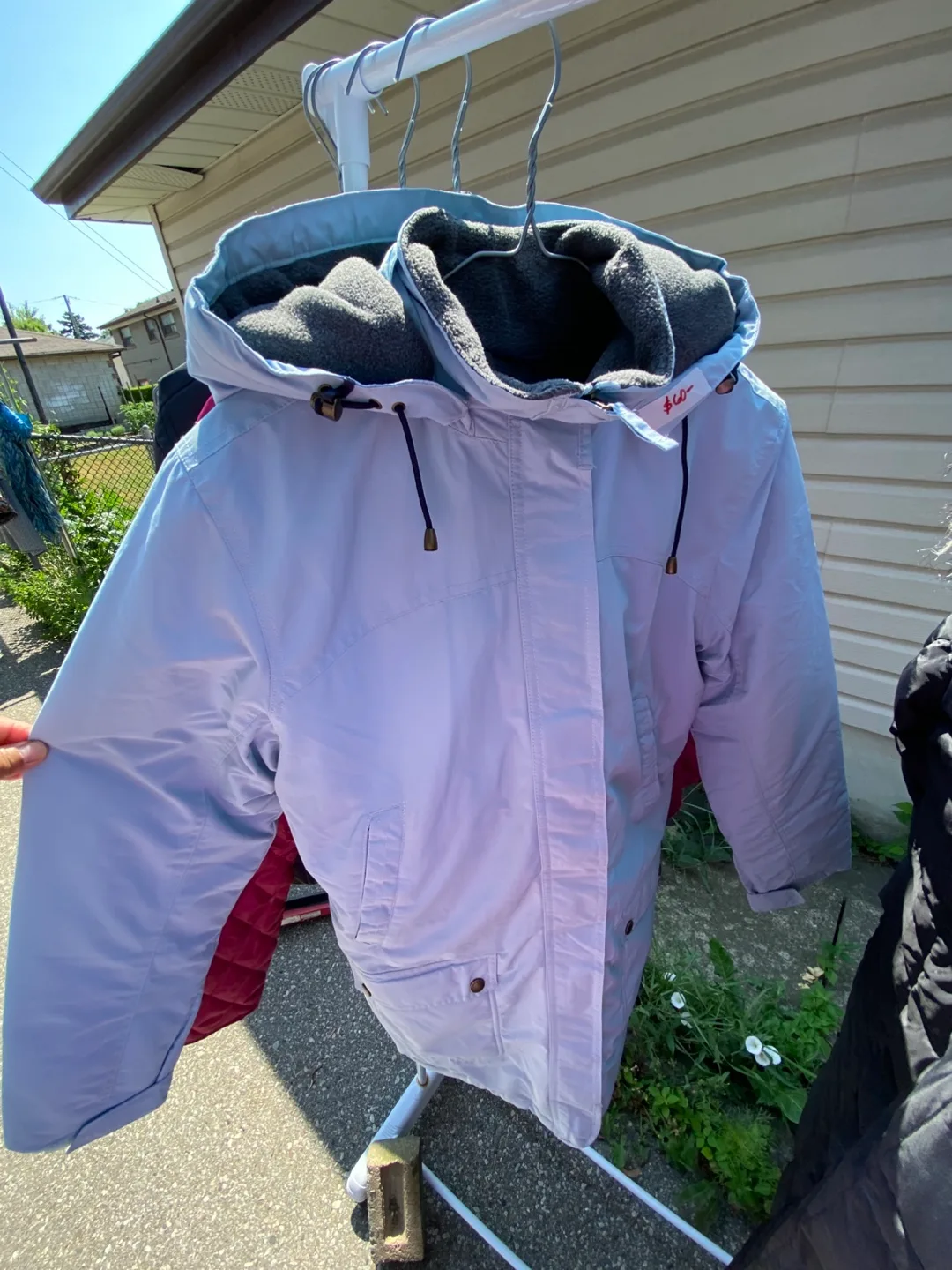 Lands’ End Women's Light Blue Winter Jacket - Size M thumbnail