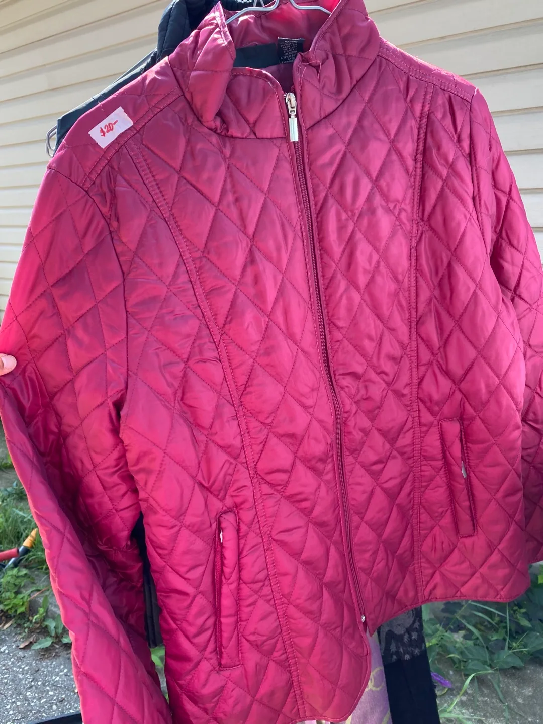 Bright Pink Quilted Jacket thumbnail