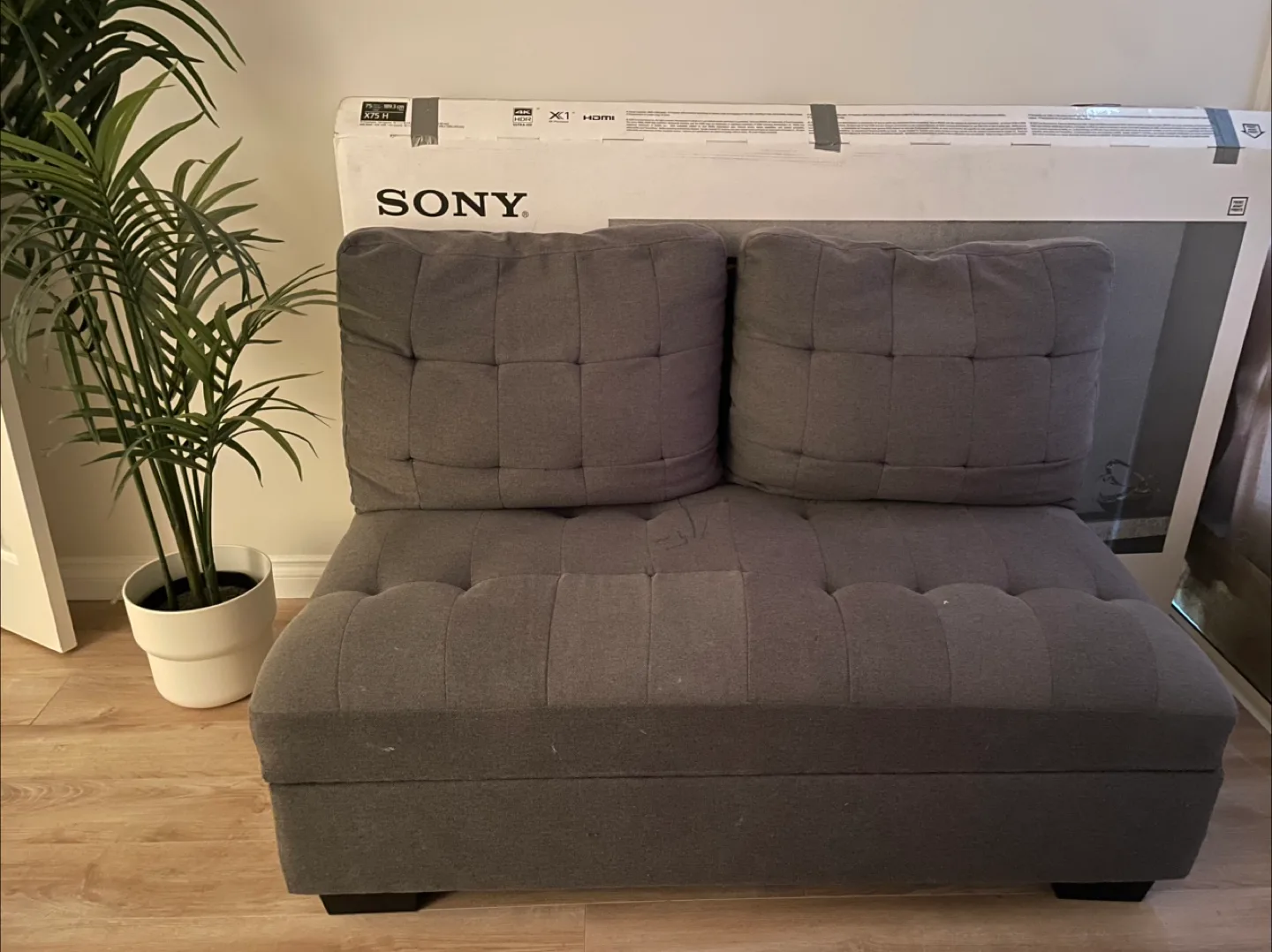 Grey Loveseat Sofa Bed thumbnail
