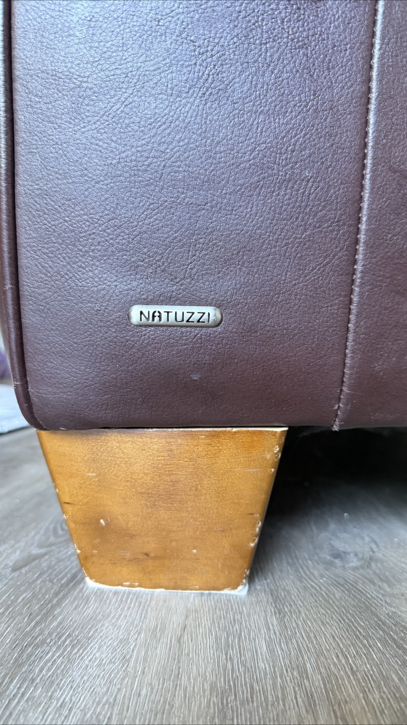 Free! Natuzzi Brown Leather Sofa - 70 Inches Wide - photo 2