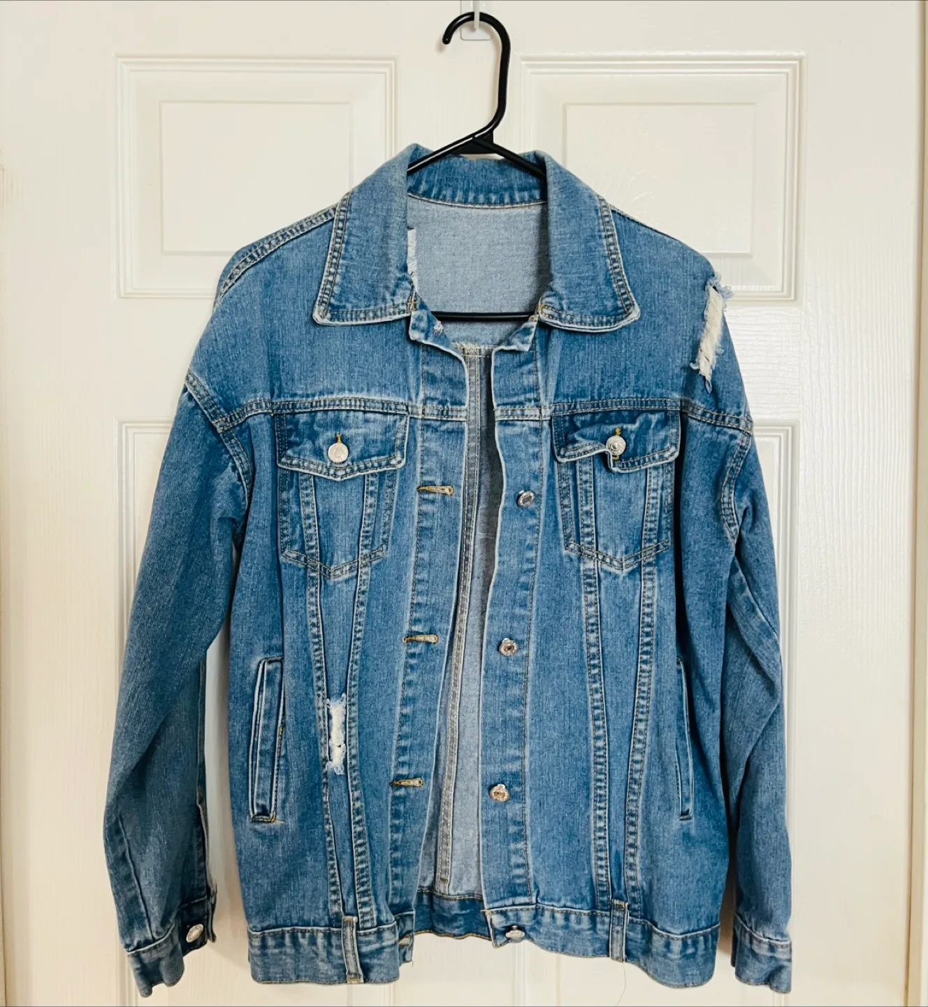 Blue Denim Distressed Jacket thumbnail