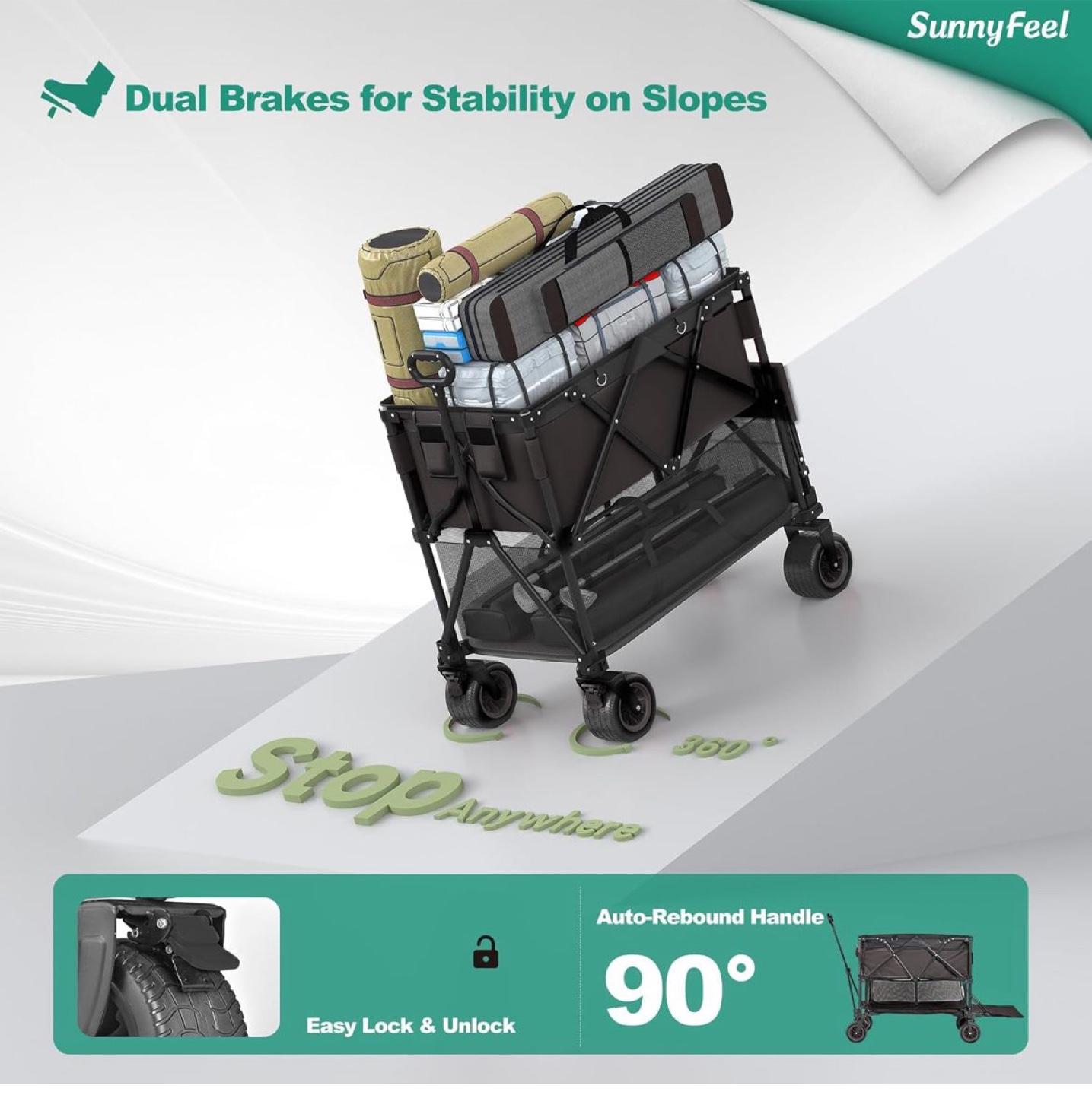 SunnyFeel Folding Wagon Cart - photo 5