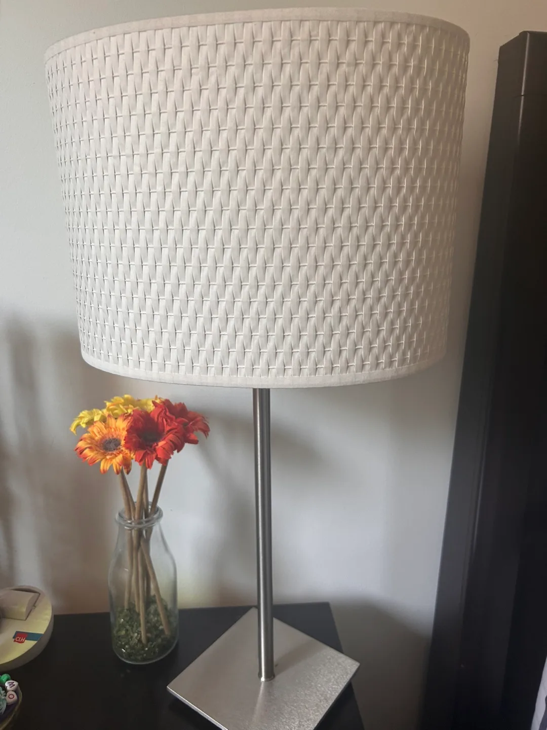 2 Table Lamps with Woven Shade - moving sale thumbnail