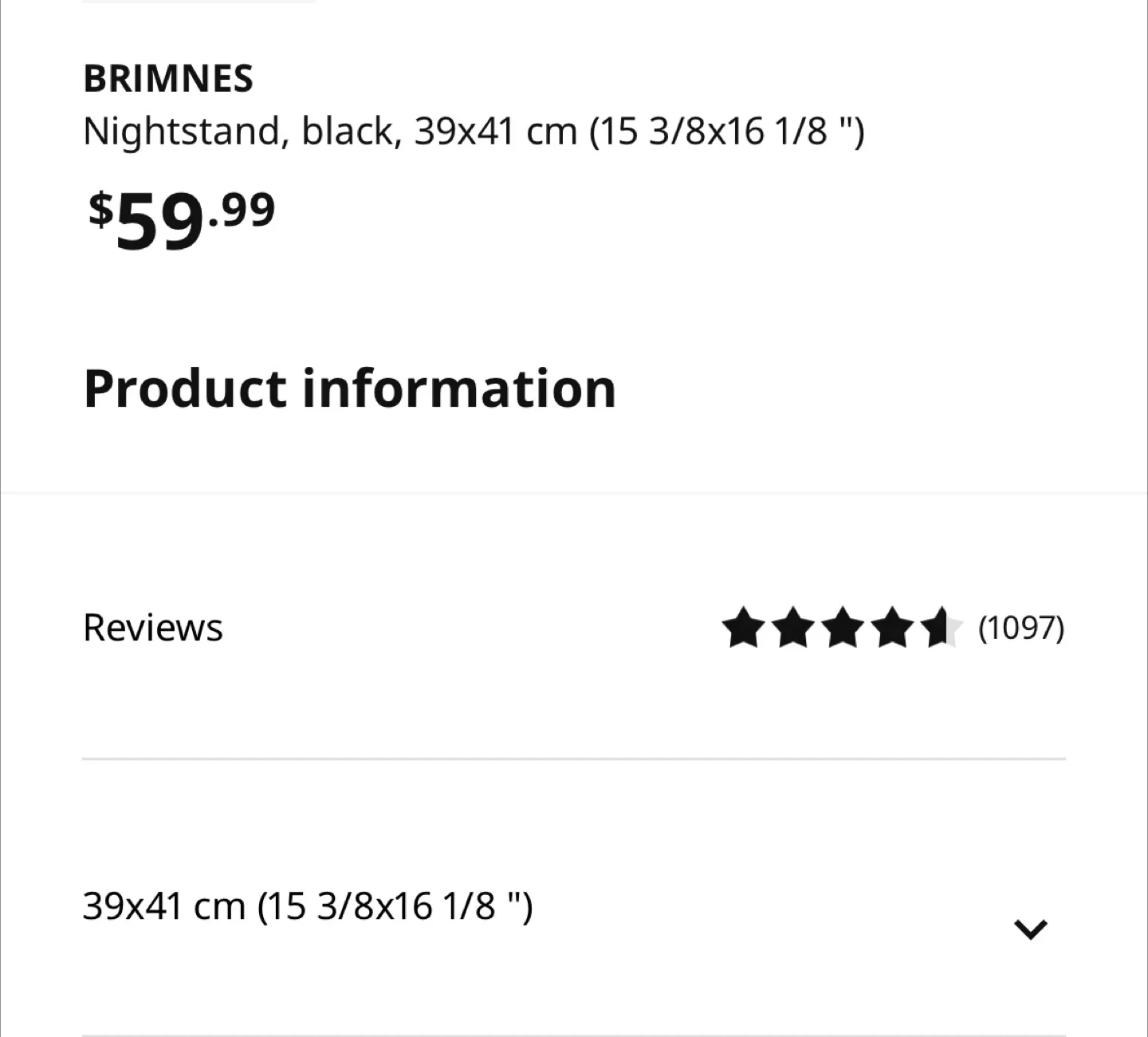 ✨IKEA BRIMNES Nightstand — Black ✨ image indicator(6)